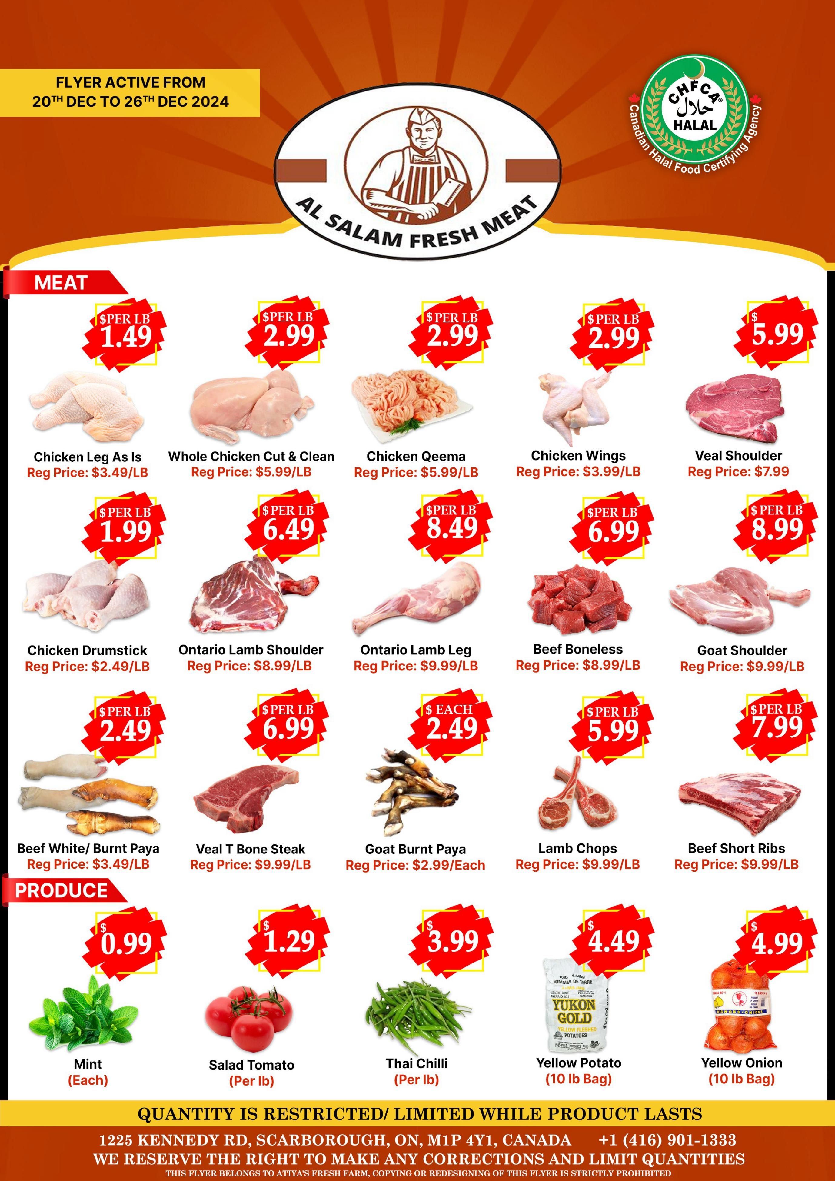 Atiya's Fresh Farm Flyer December 20 to 26
