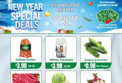 Asian Food Centre (Wanless Dr.) Flyer December 26 to January 1