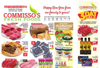 Commisso's Fresh Foods Flyer December 27 to January 2