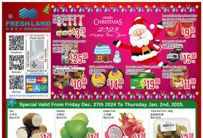 FreshLand Supermarket Flyer December 27 to January 2