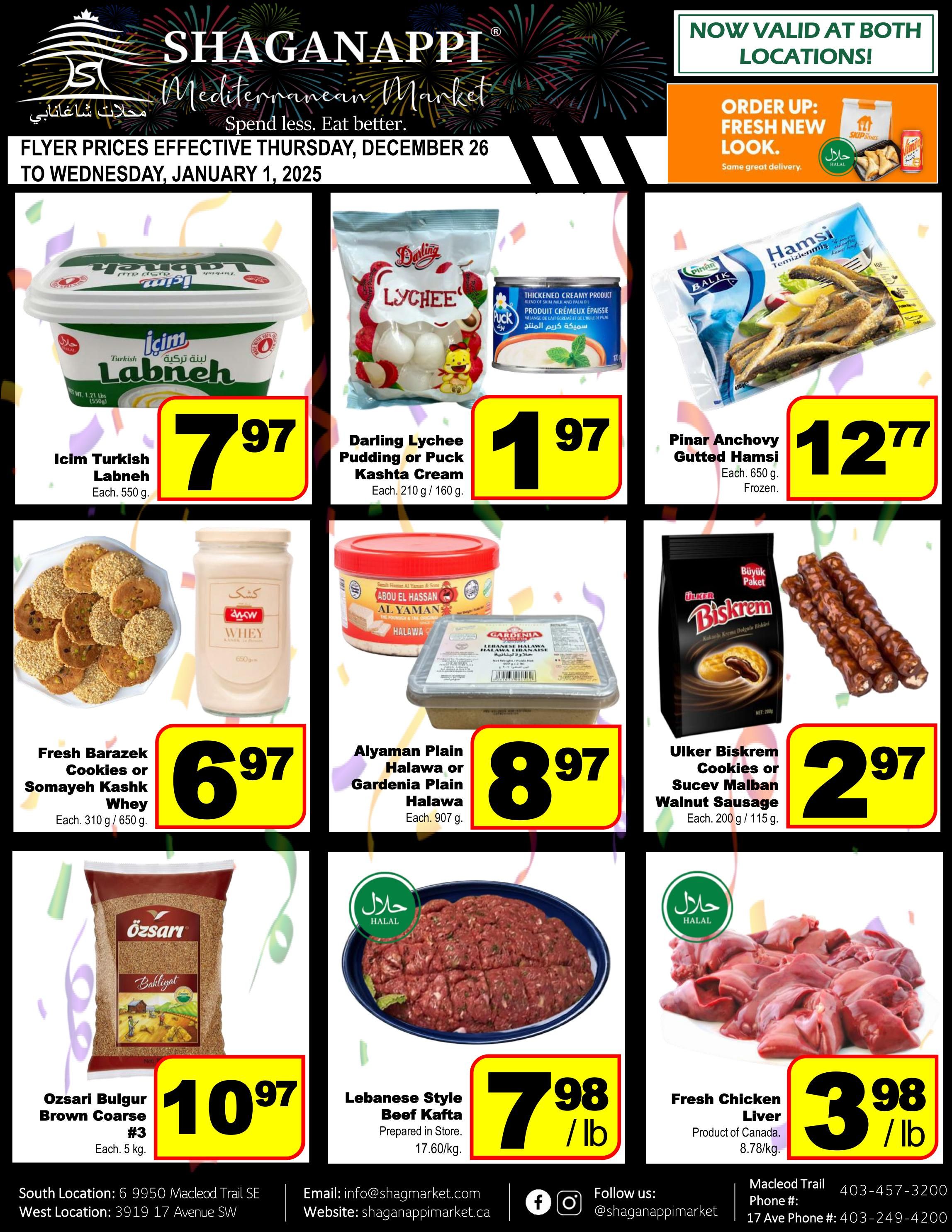 Shaganappi Mediterranean Market Flyer December 26 to January 1