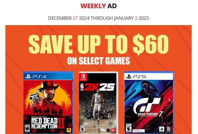 GameStop Flyer December 27 to January 2