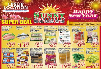 Sunny Supermarket (Leslie) Flyer December 27 to January 2