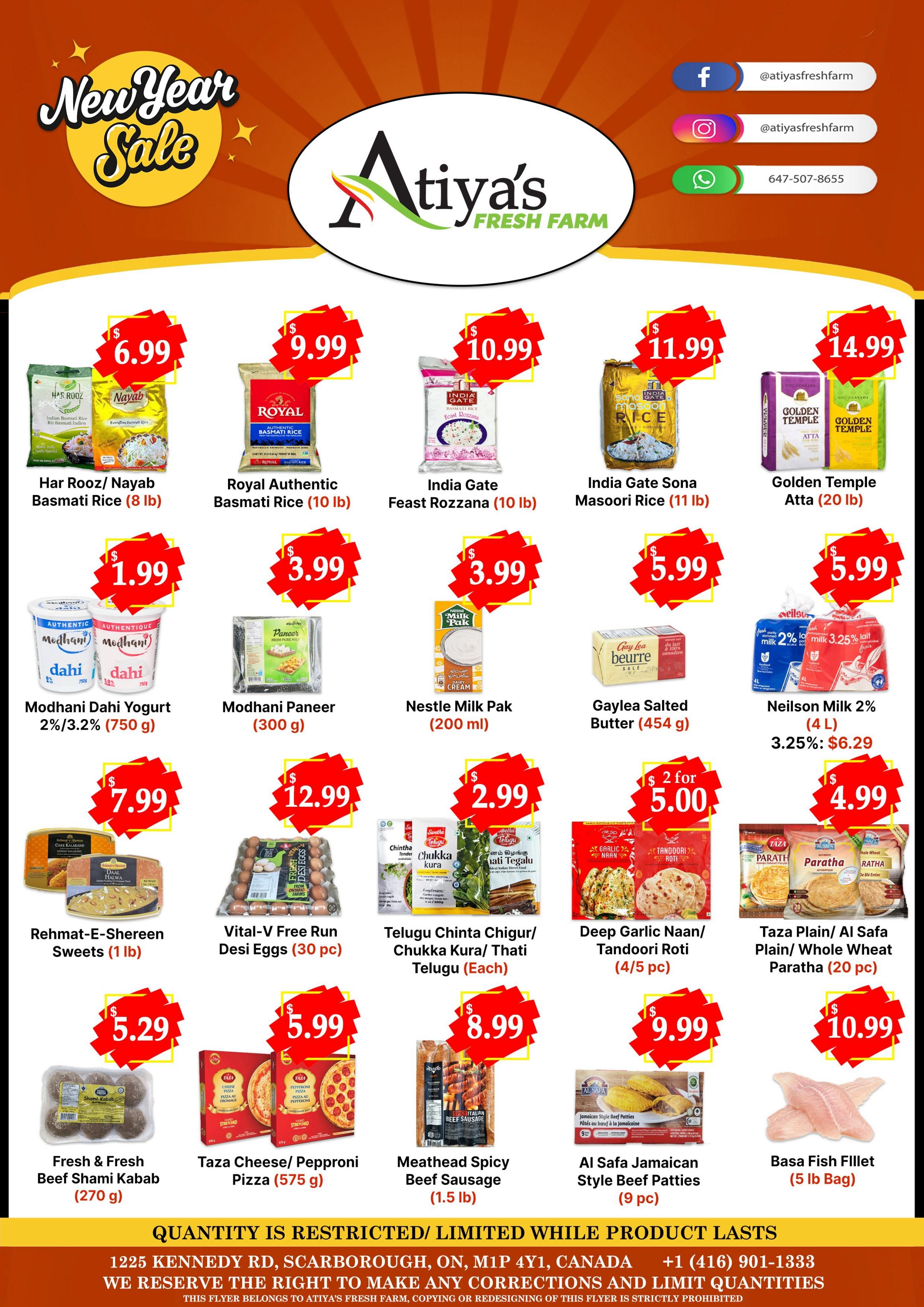 Atiya's Fresh Farm Flyer December 27 to January 2