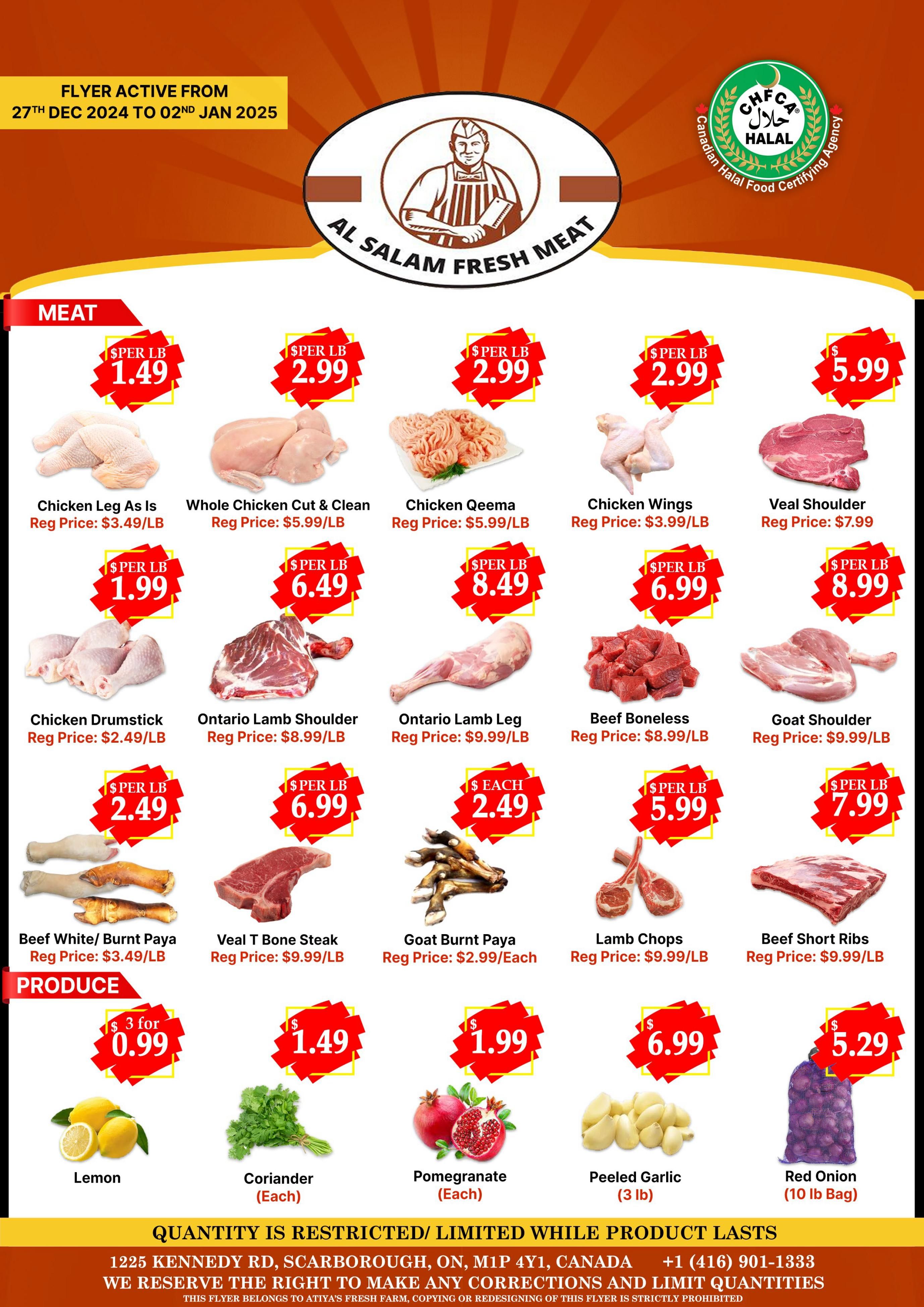 Atiya's Fresh Farm Flyer December 27 to January 2