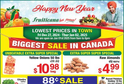 Fruiticana (Kelowna) Flyer December 27 to January 2
