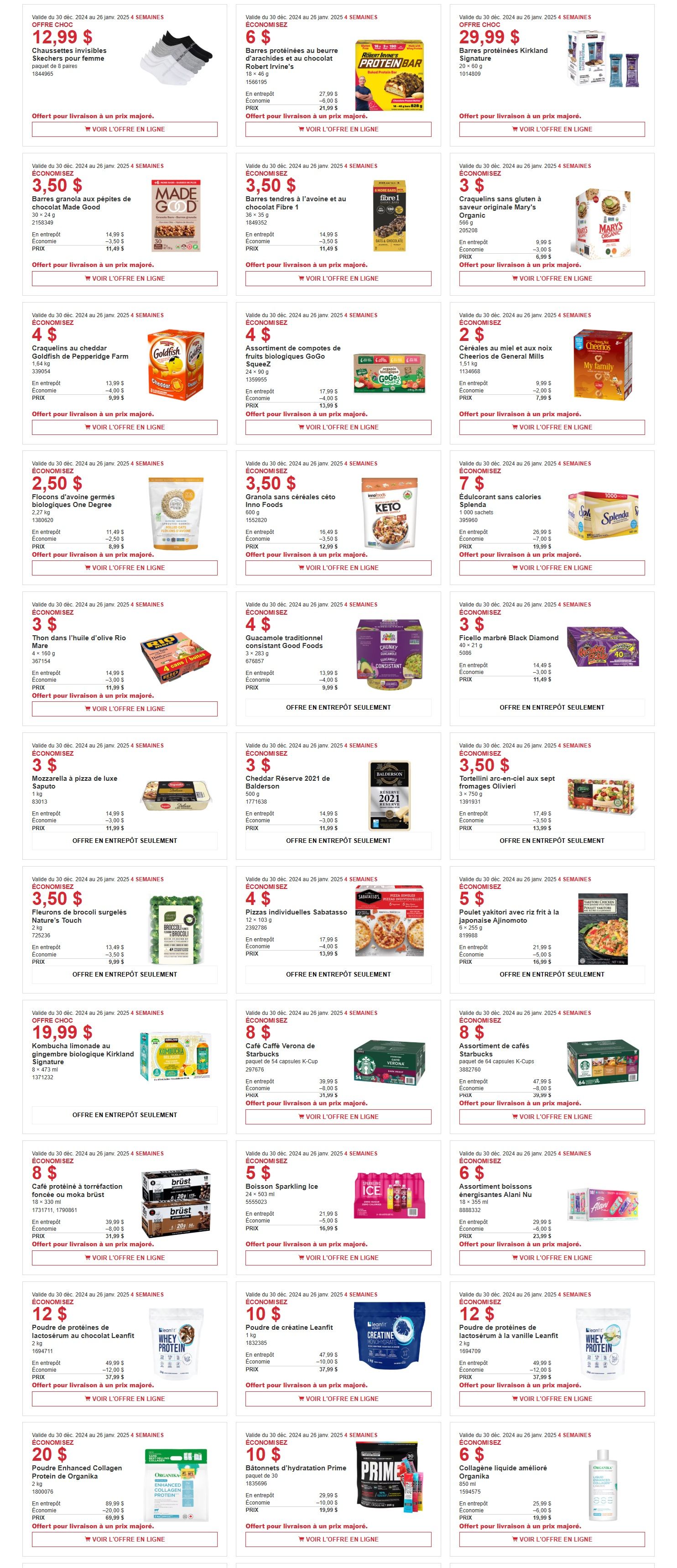 Costco (QC) Warehouse Offers December 30 to January 26