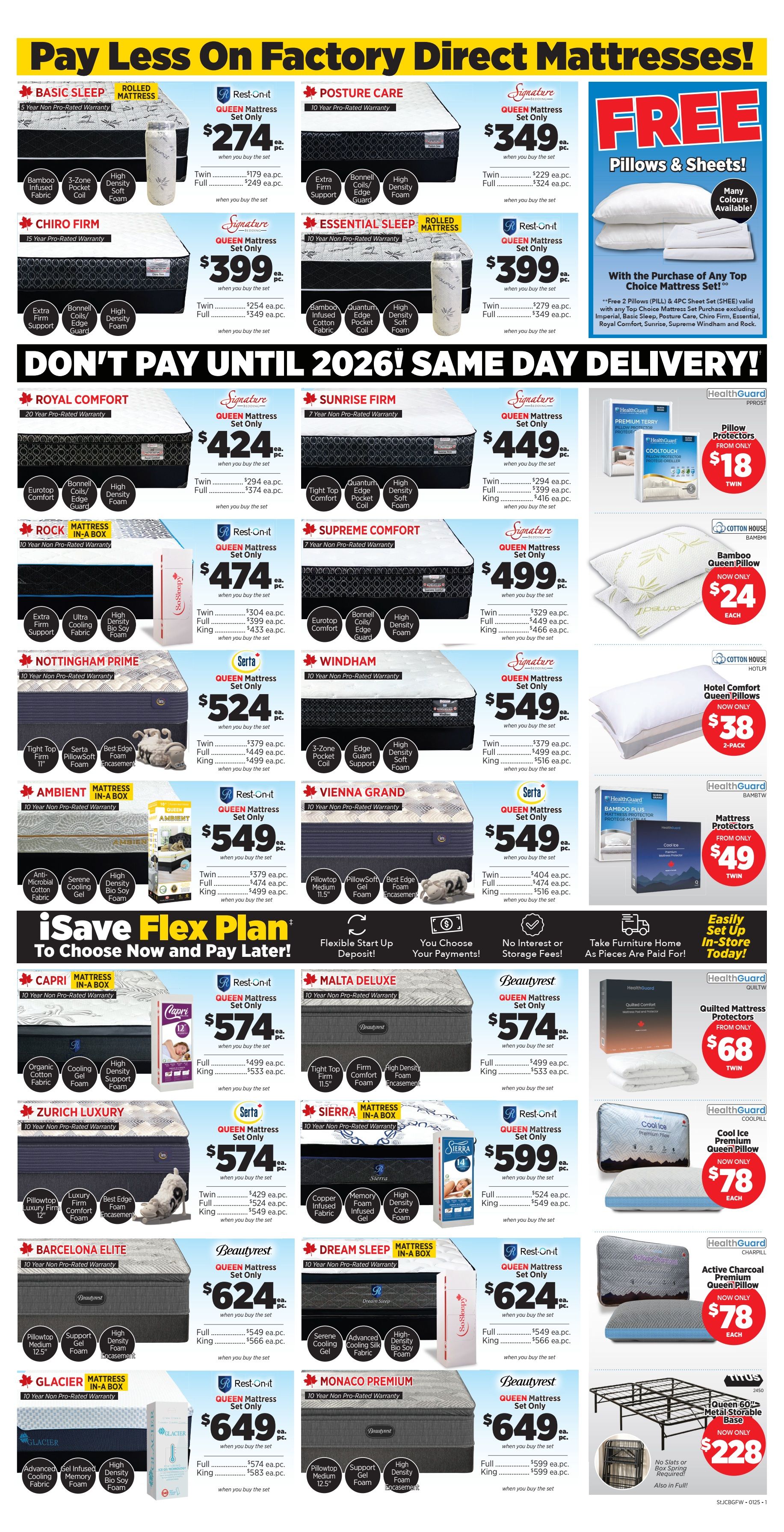 Surplus Furniture & Mattress Warehouse (St. John's, Corner Brook, Grand Falls Windsor) Flyer December 30 to January 5