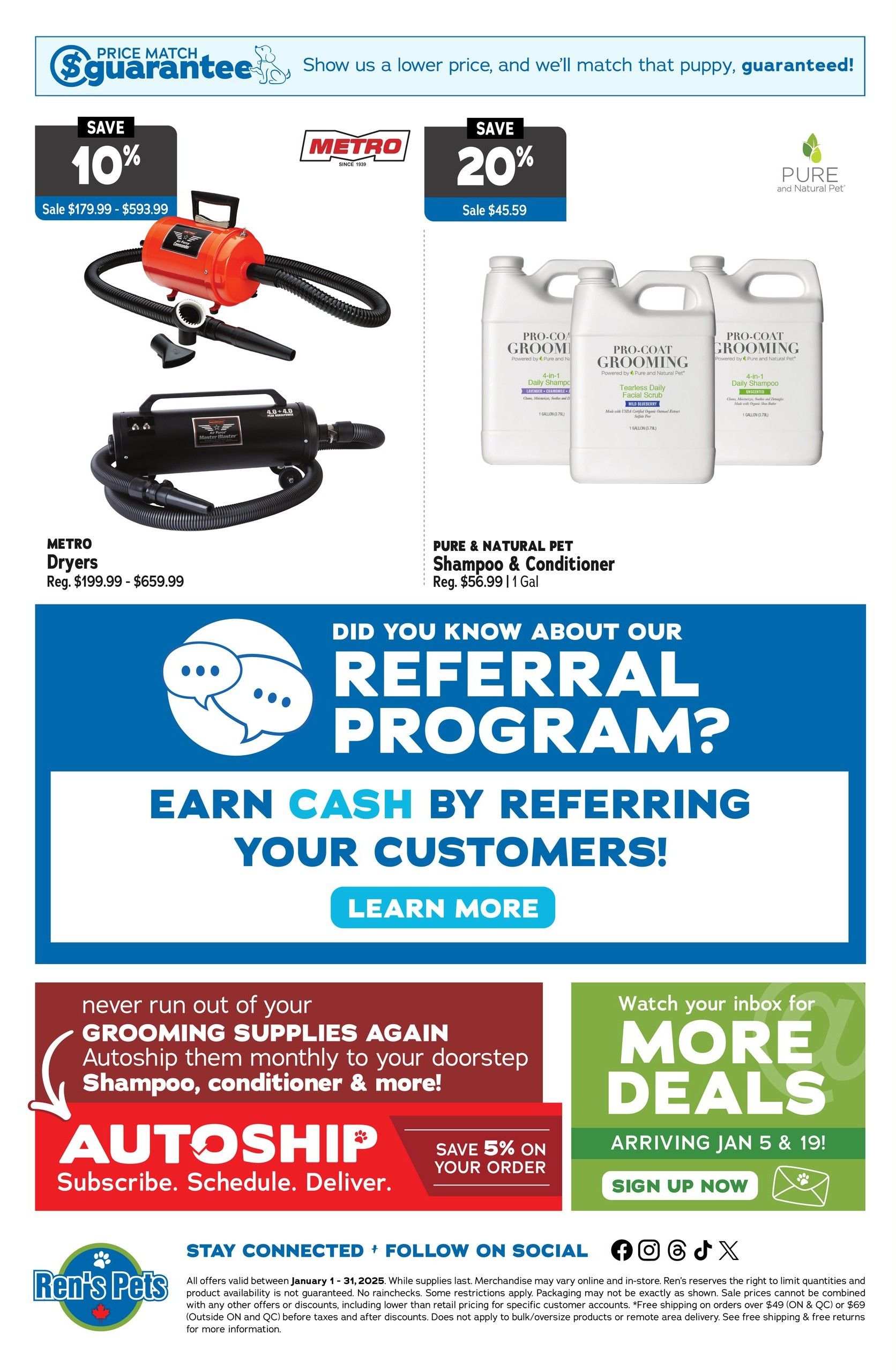 Ren's Pets Pet Professional Monthly Flyer January 1 to 31