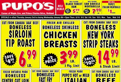 Pupo's Food Market Flyer January 2 to 8