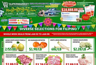 88 Supermarket Flyer January 2 to 8