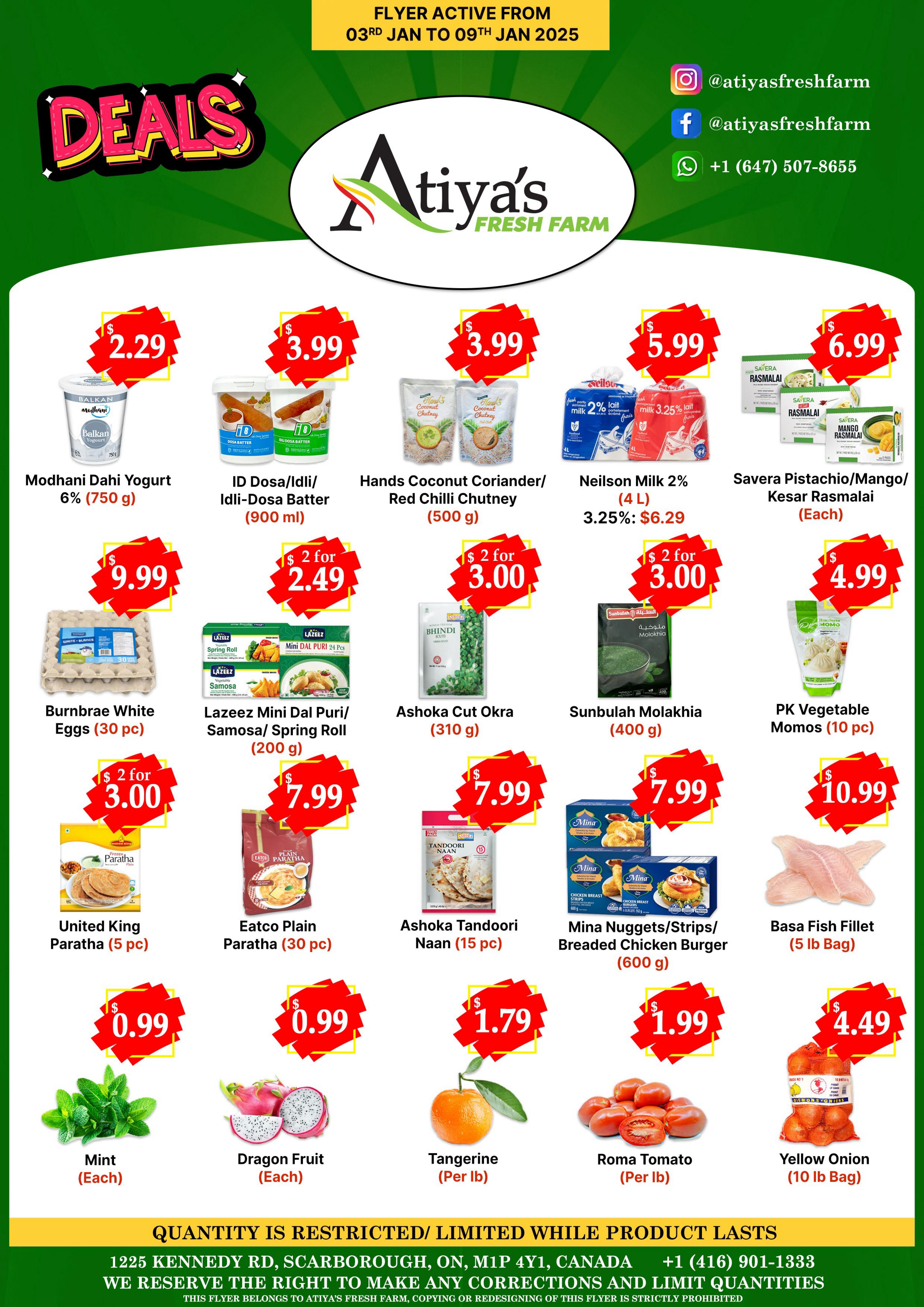 Atiya's Fresh Farm Flyer January 3 to 9