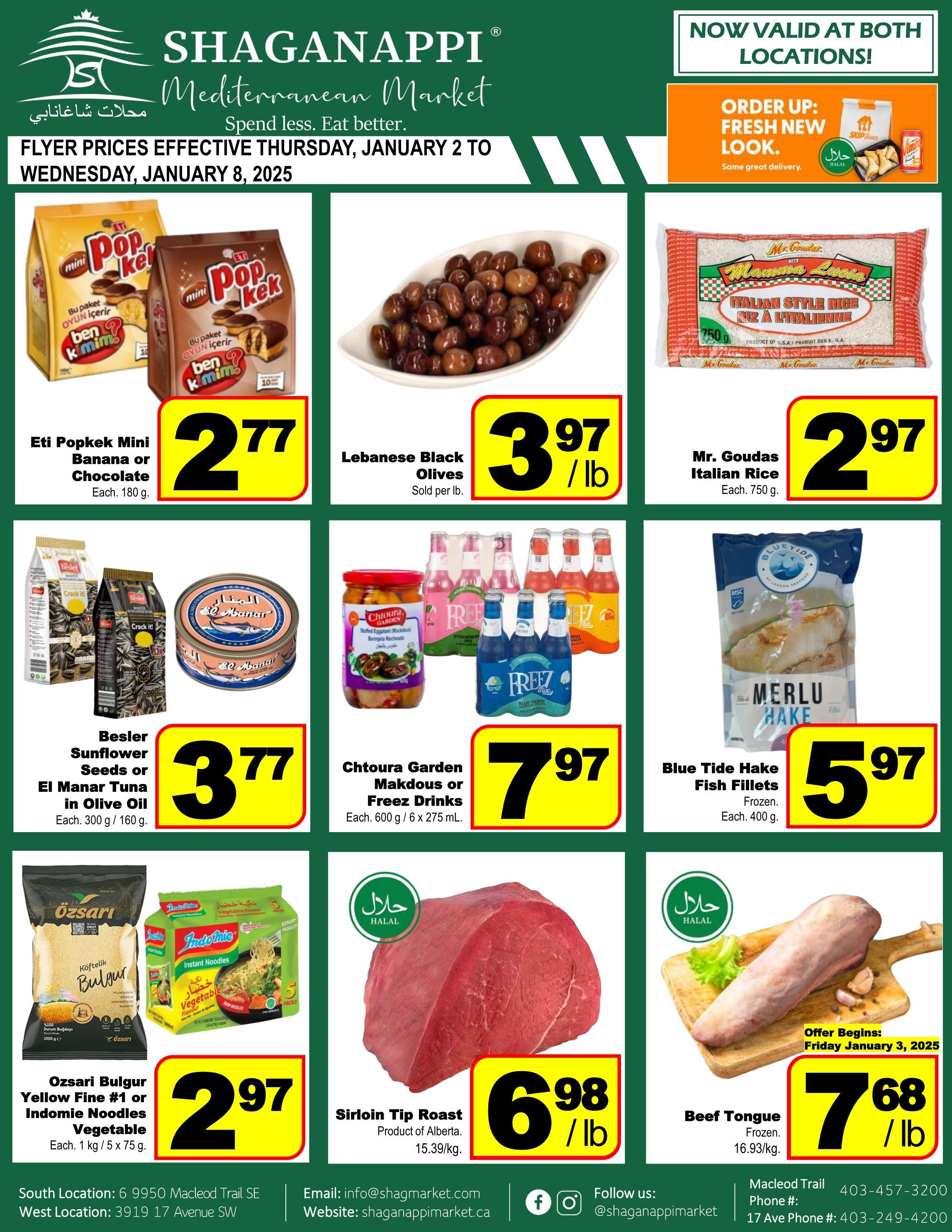 Shaganappi Mediterranean Market Flyer January 2 to 8