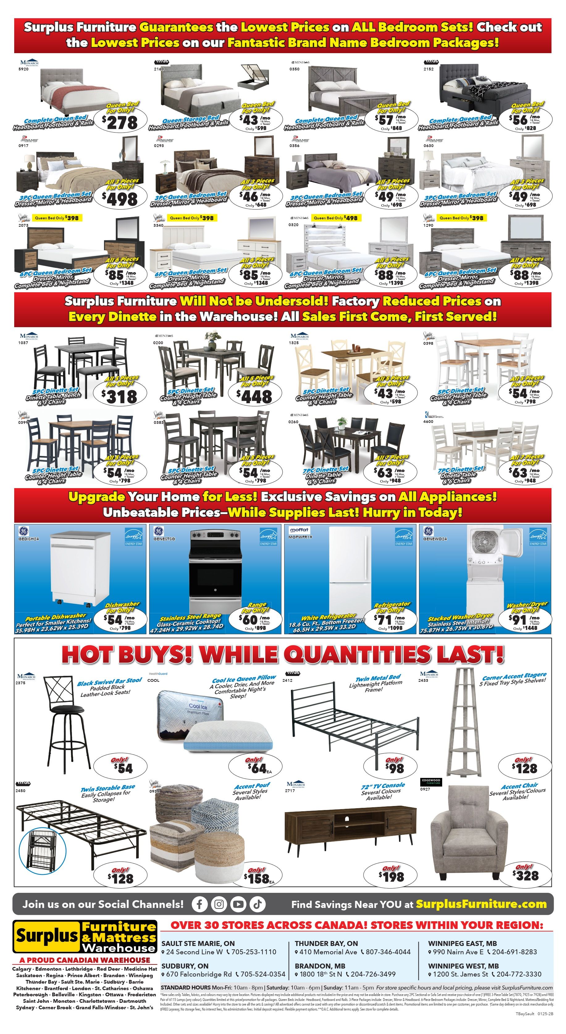 Surplus Furniture & Mattress Warehouse (Sault Ste Marie) Flyer January 6 to 26