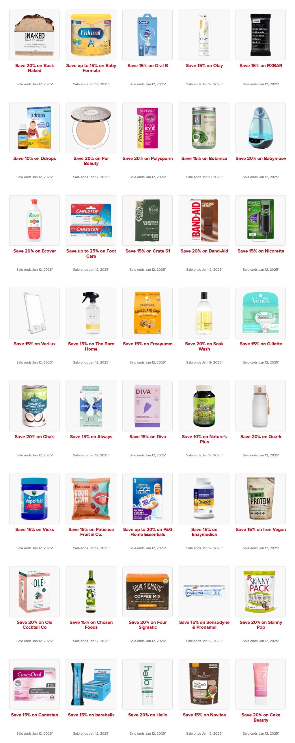 Well.ca Weekly Sales January 6 to 12