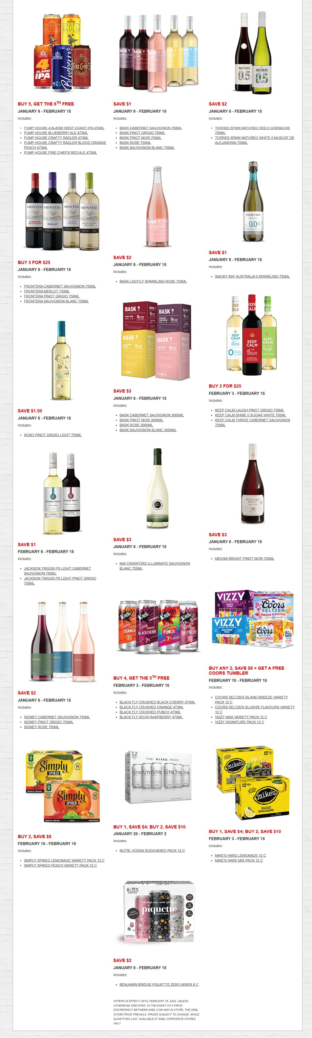 ANBL Hot Deals Flyer January 6 to February 15