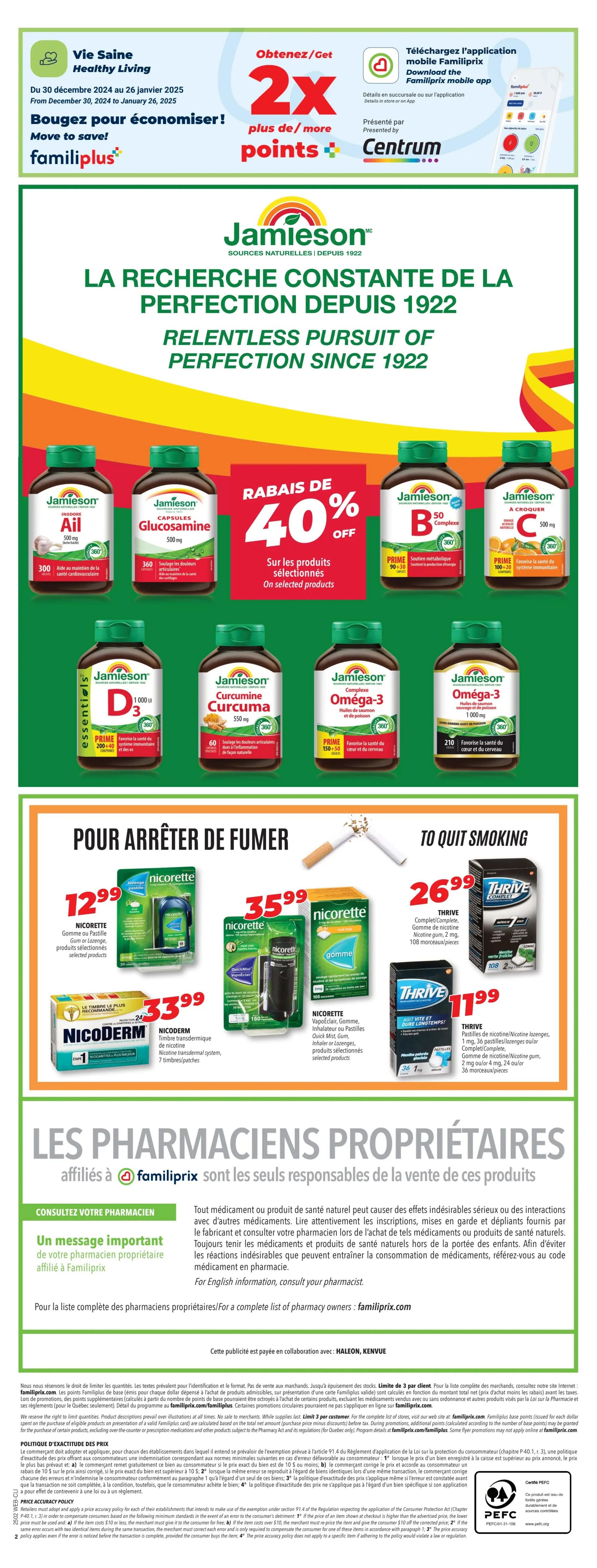 Familiprix Clinique Flyer January 9 to 15