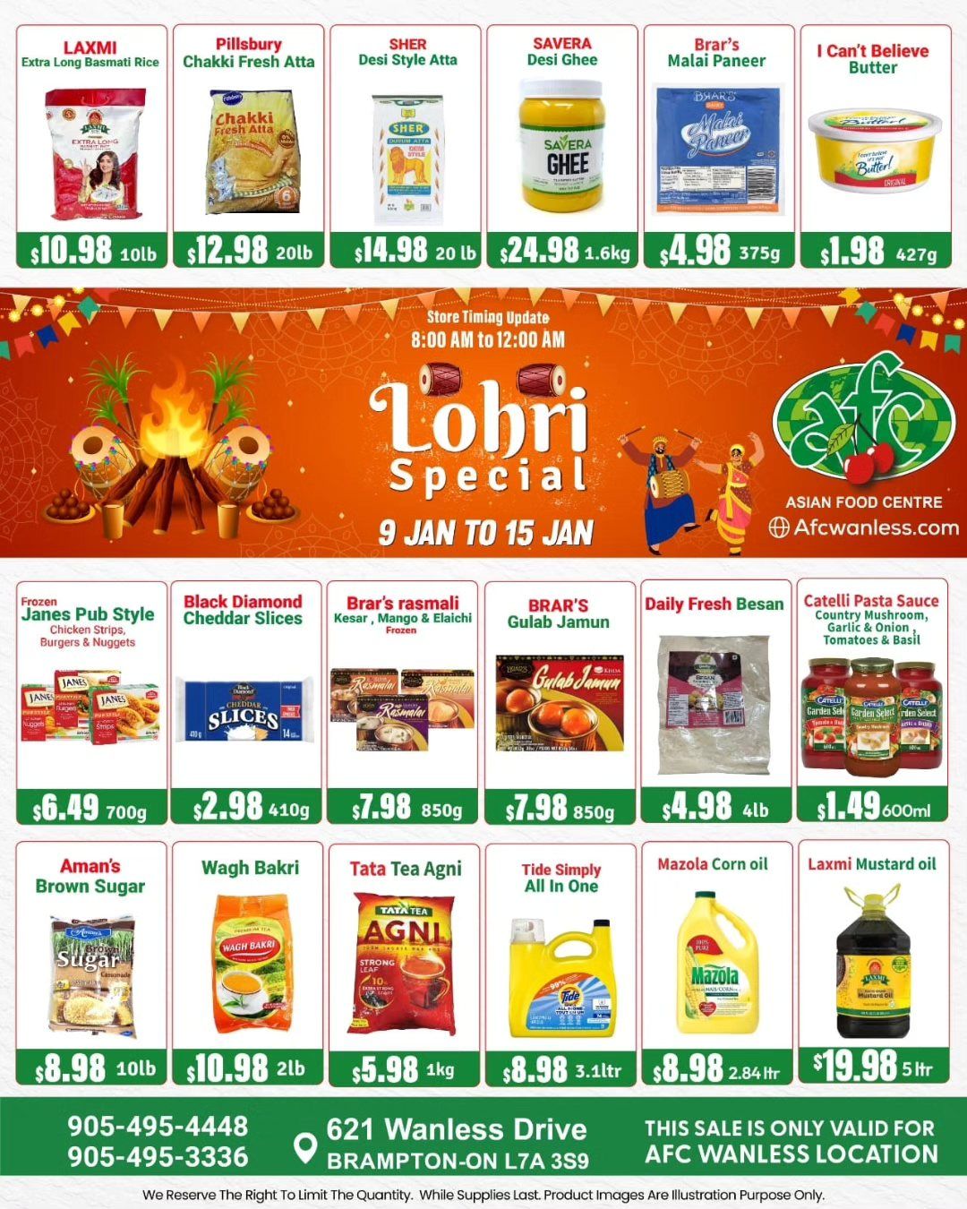 Asian Food Centre (Wanless Dr.) Flyer January 9 to 15