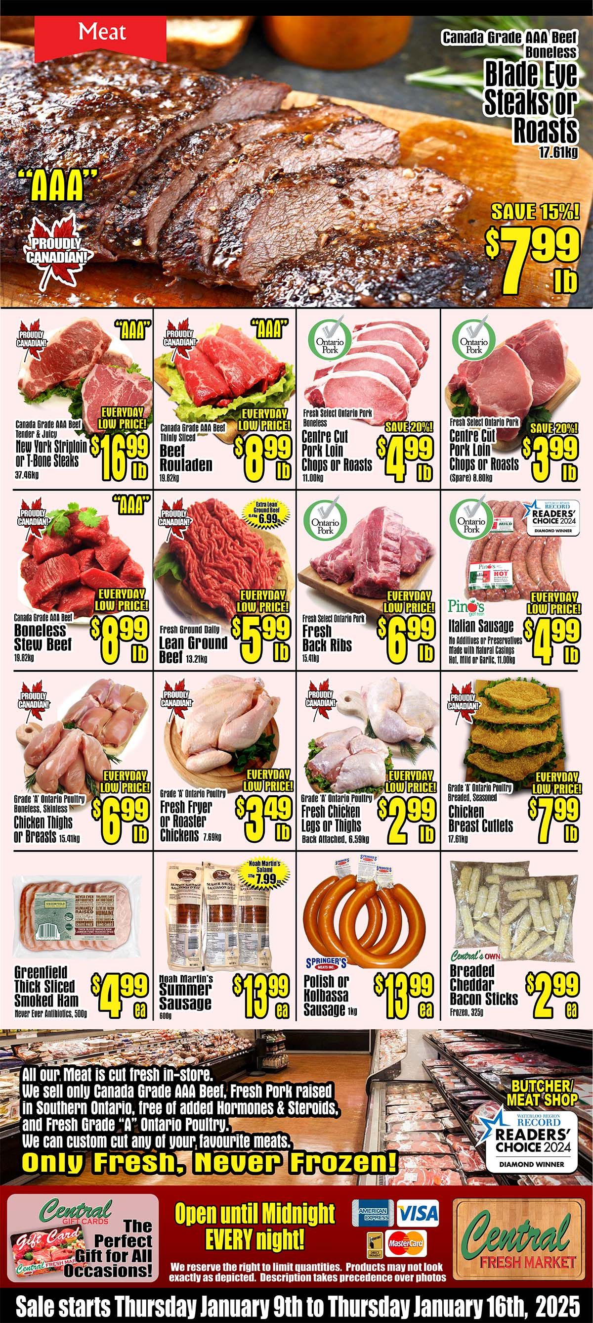 Central Fresh Market Flyer January 9 to 16