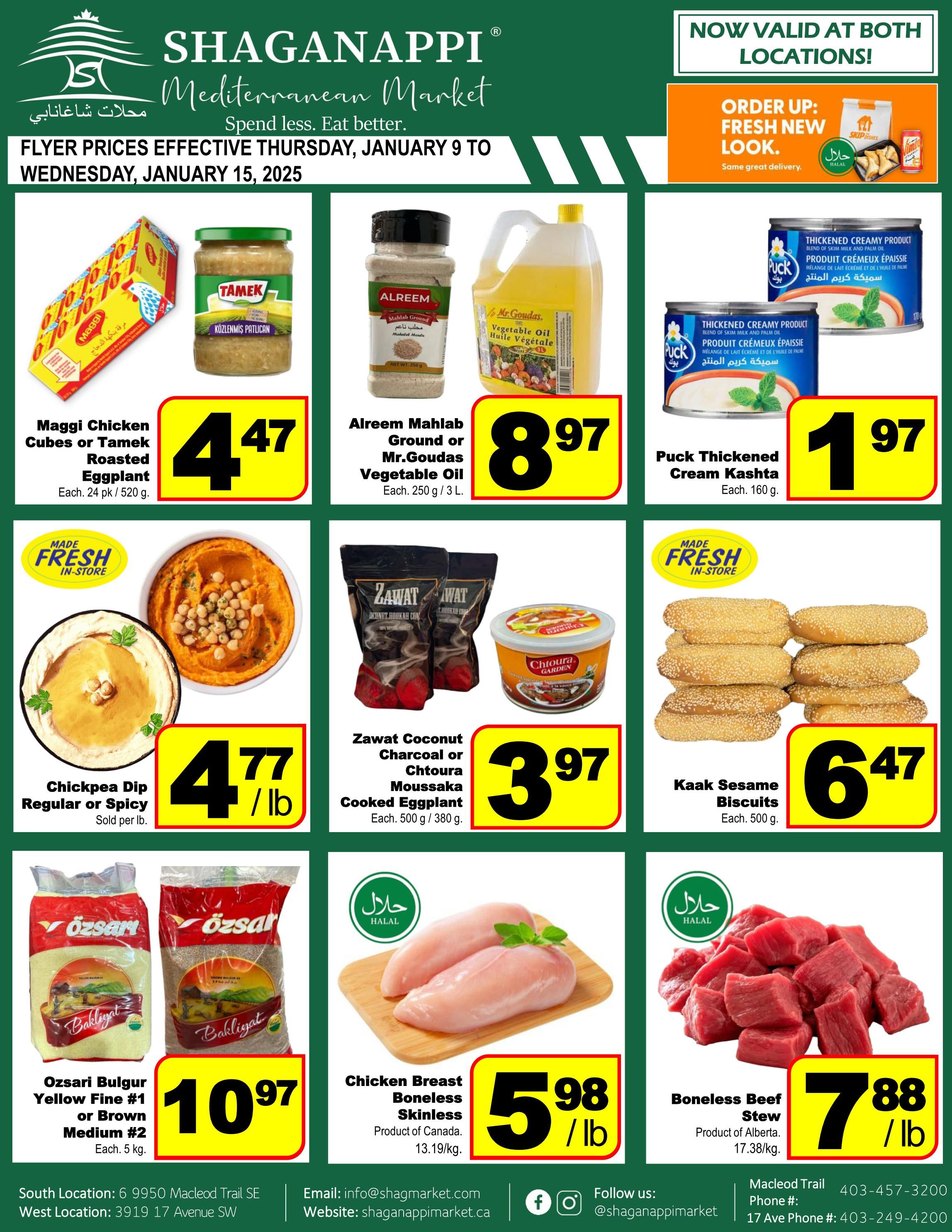 Shaganappi Mediterranean Market Flyer January 9 to 15