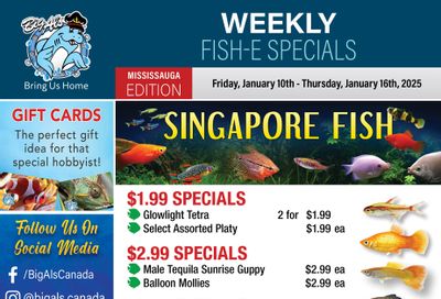 Big Al's (Mississauga) Weekly Specials January 10 to 16