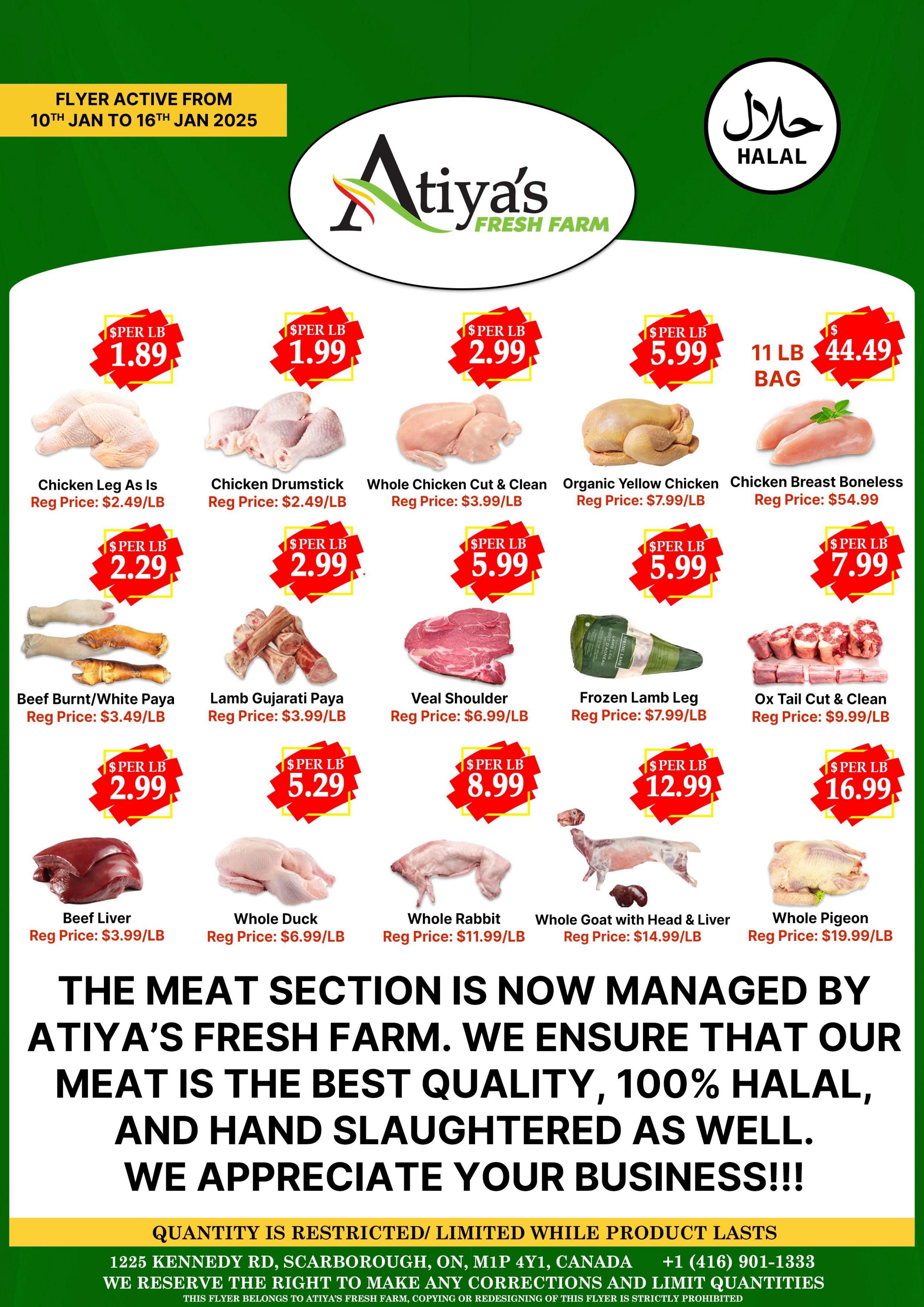 Atiya's Fresh Farm Flyer January 10 to 16