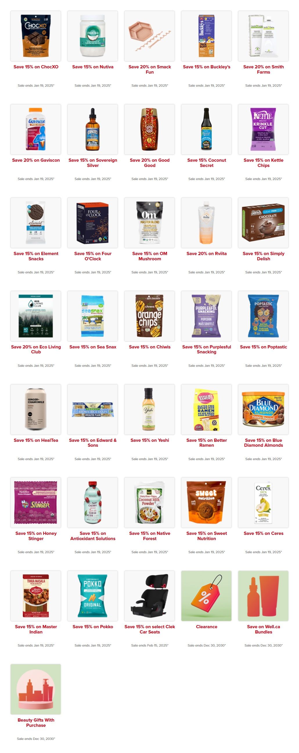 Well.ca Weekly Sales January 13 to 19