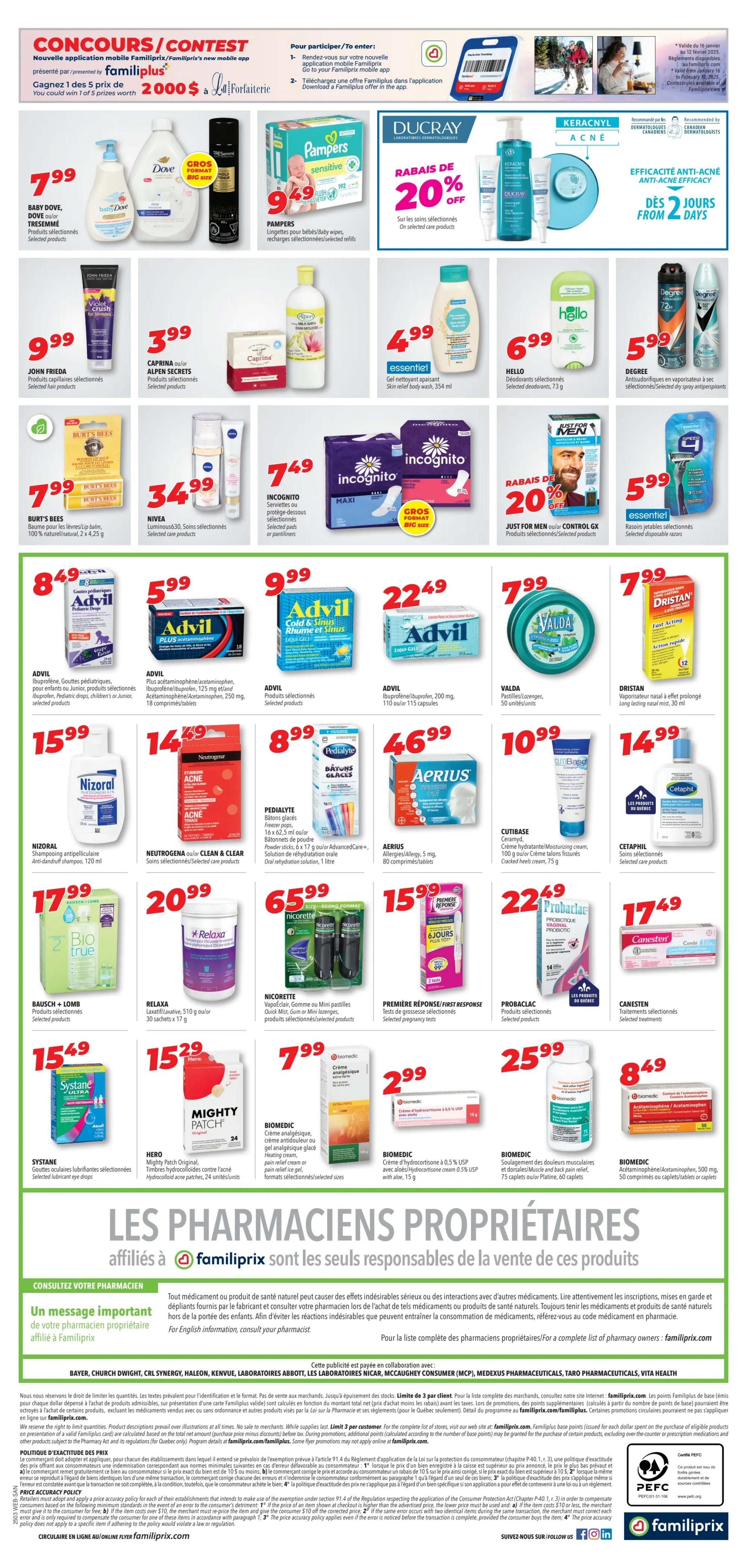 Familiprix Sante Flyer January 16 to 22