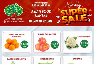 Asian Food Centre (Wanless Dr.) Flyer January 16 to 22