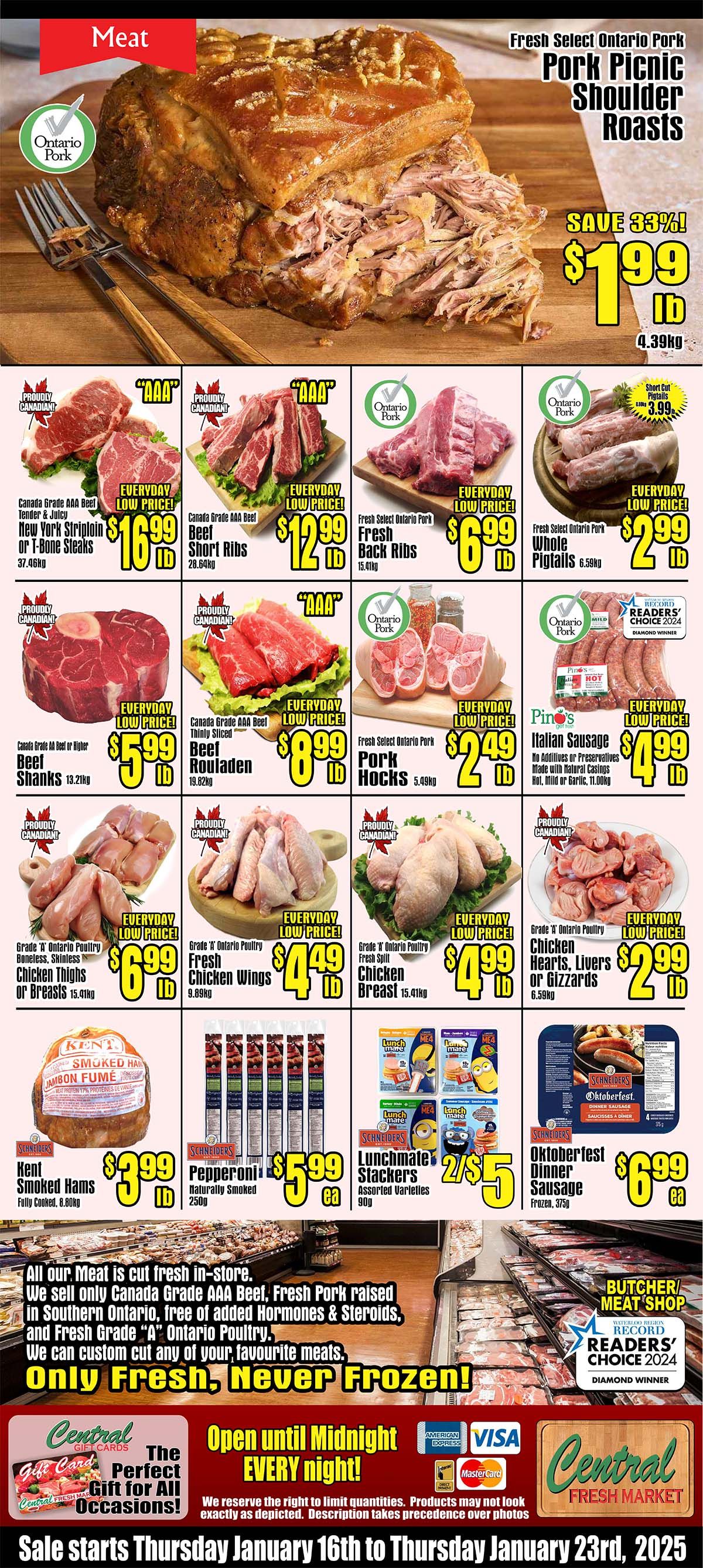 Central Fresh Market Flyer January 16 to 23