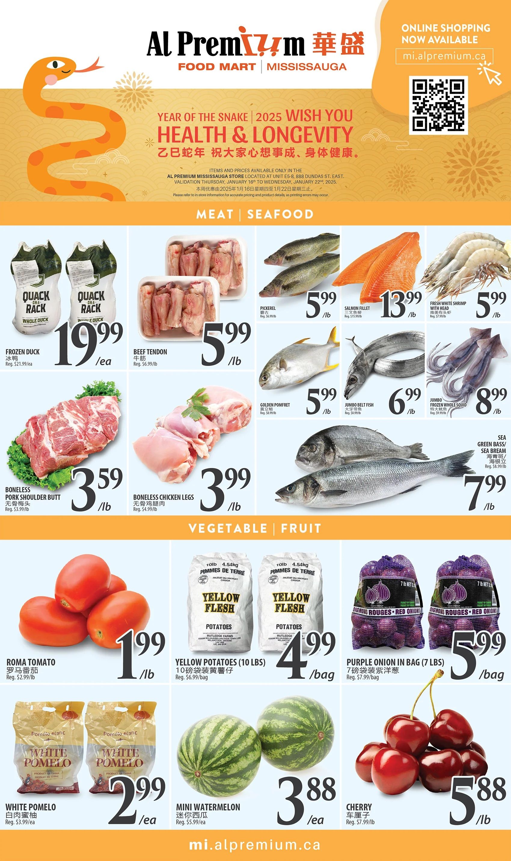Al Premium Food Mart (Mississauga) Flyer January 16 to 22