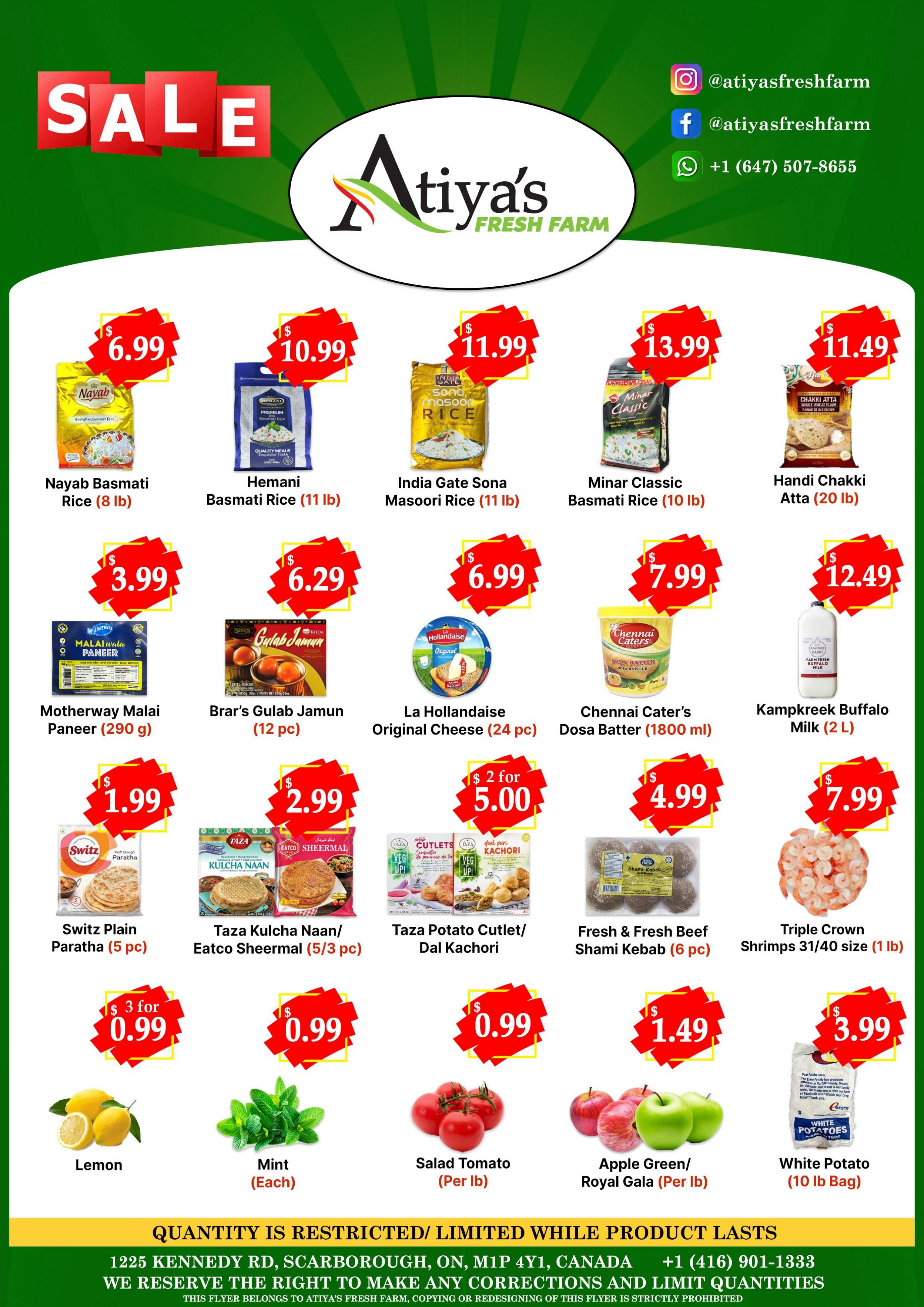 Atiya's Fresh Farm Flyer January 17 to 23