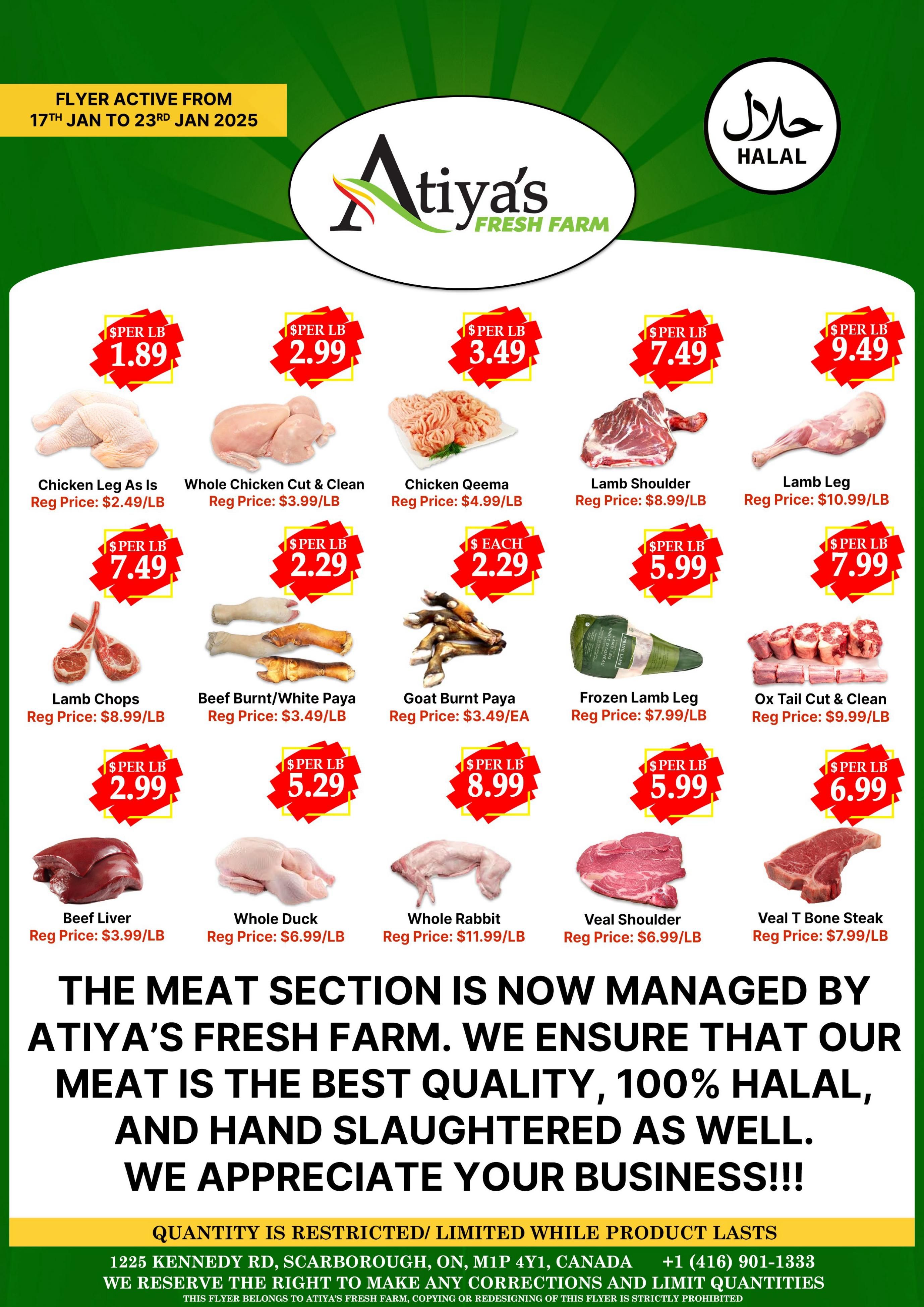 Atiya's Fresh Farm Flyer January 17 to 23