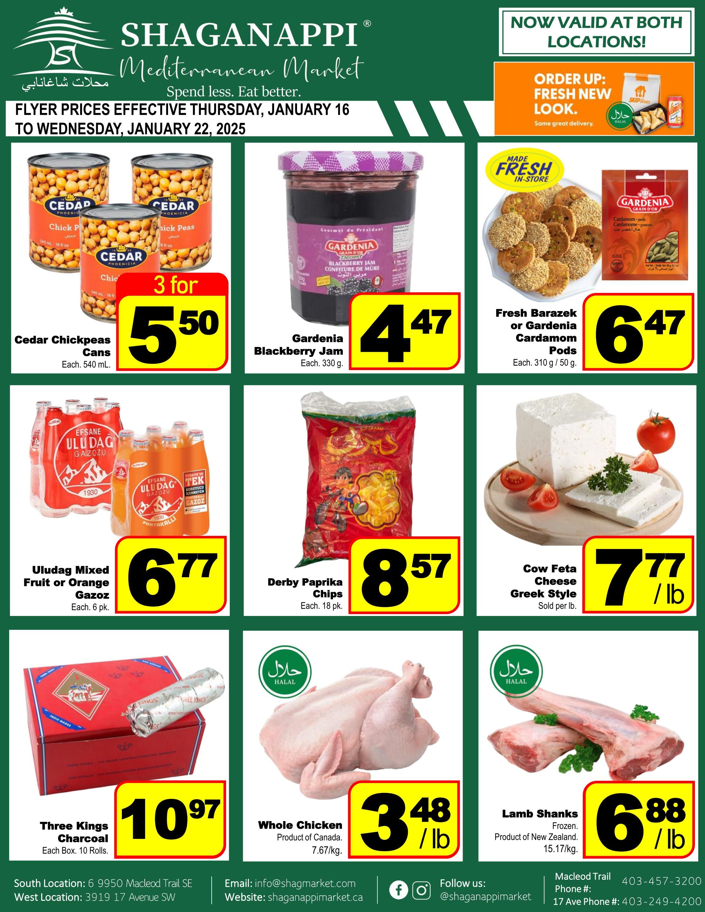 Shaganappi Mediterranean Market Flyer January 16 to 22