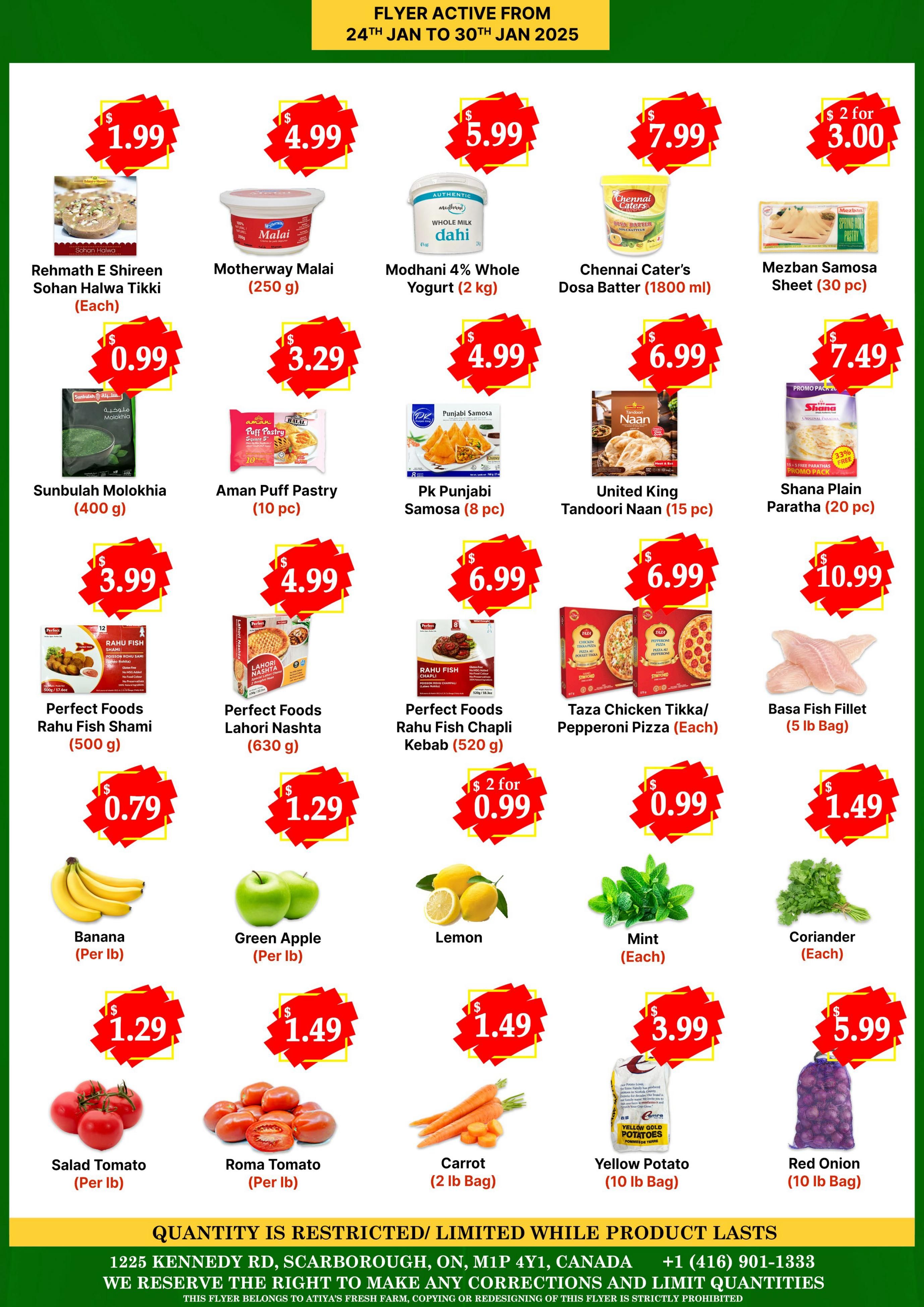 Atiya's Fresh Farm Flyer January 24 to 30