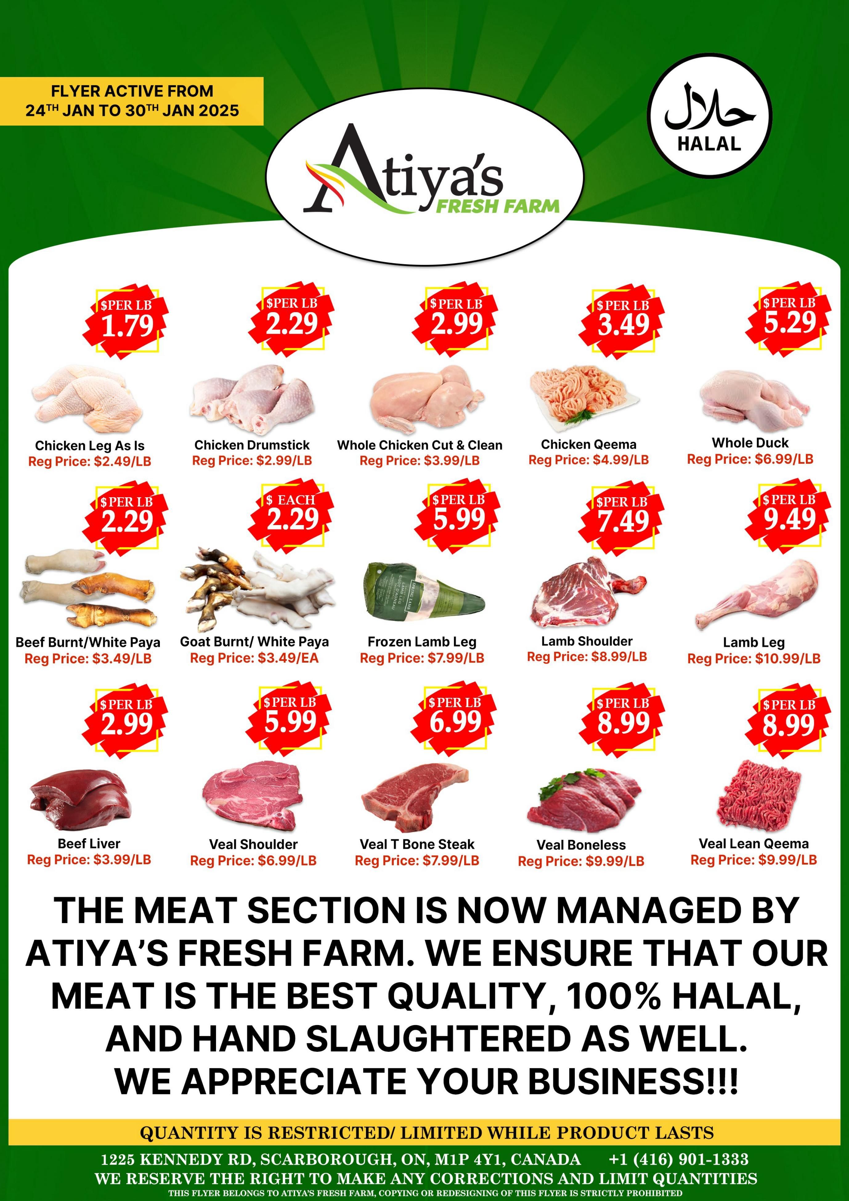 Atiya's Fresh Farm Flyer January 24 to 30
