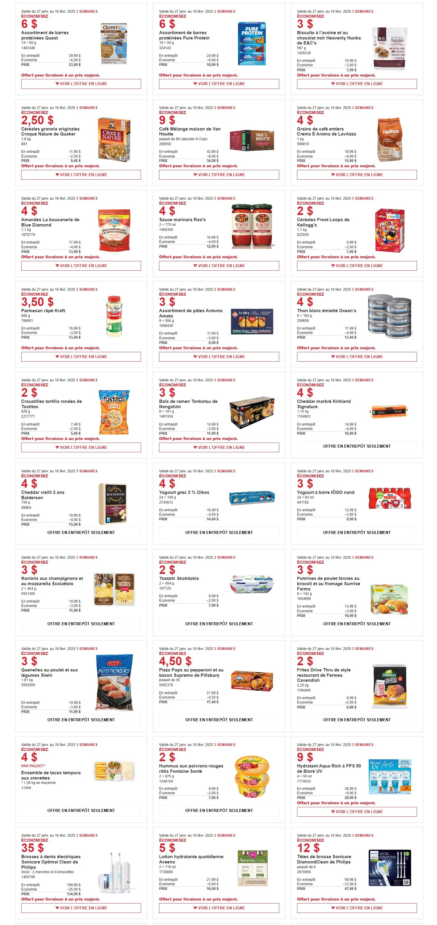 Costco (QC) Warehouse Offers January 27 to February 16