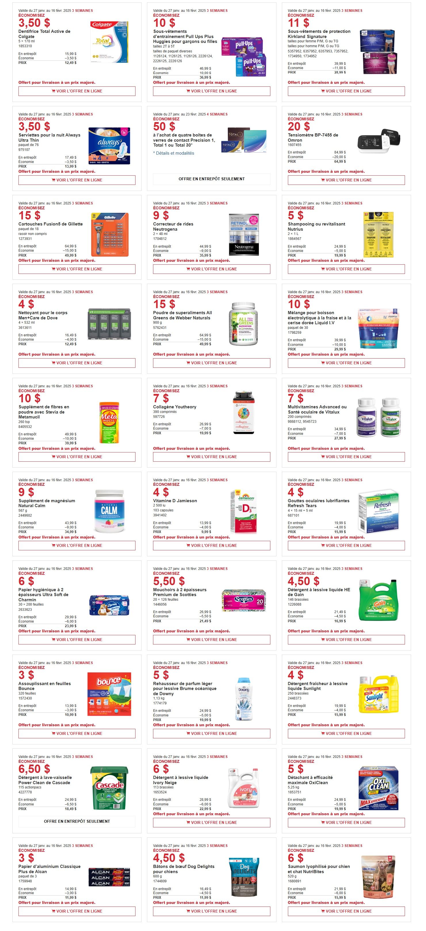 Costco (QC) Warehouse Offers January 27 to February 16