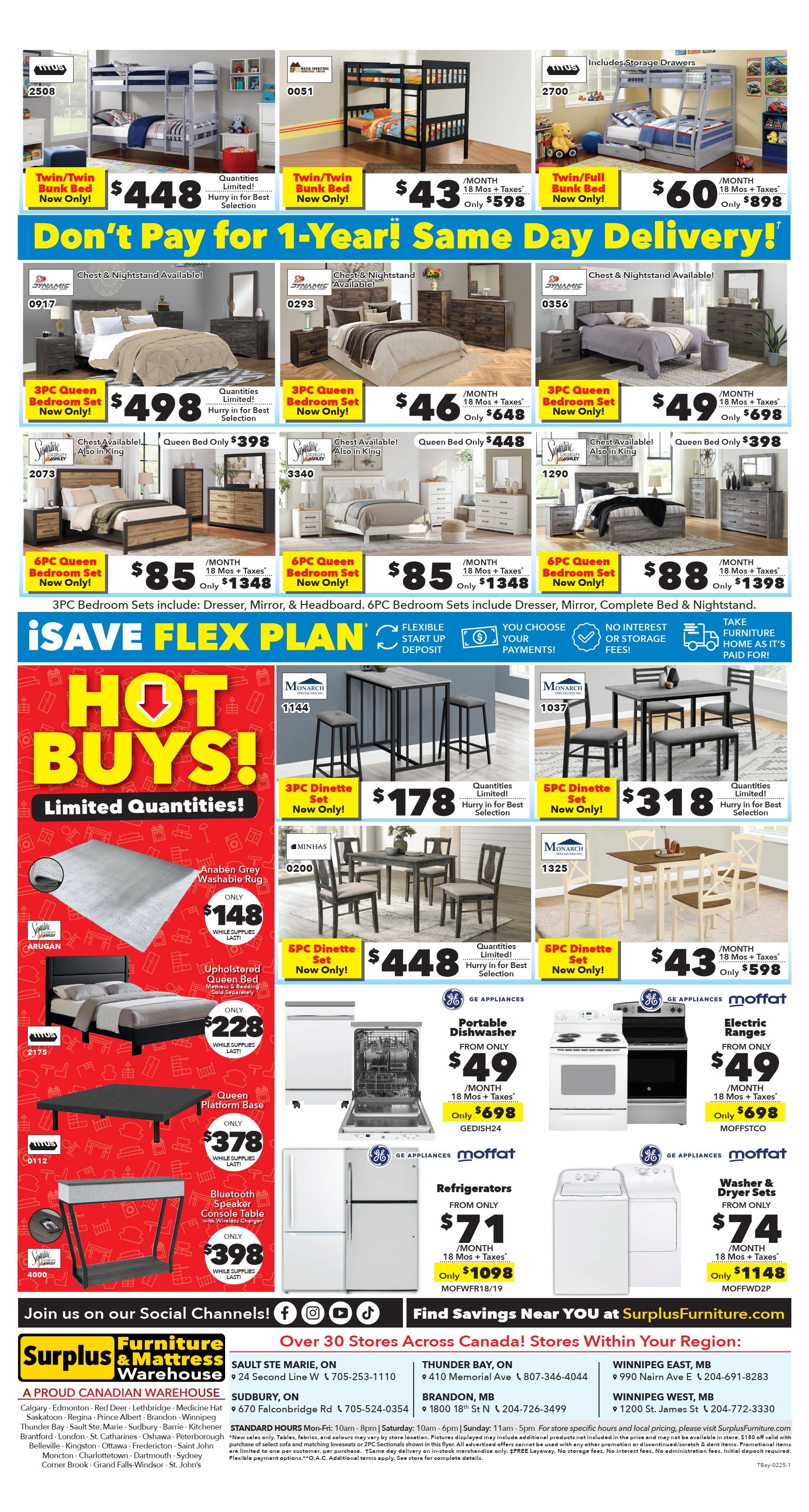 Surplus Furniture & Mattress Warehouse (Thunder Bay) Flyer January 27 to February 2