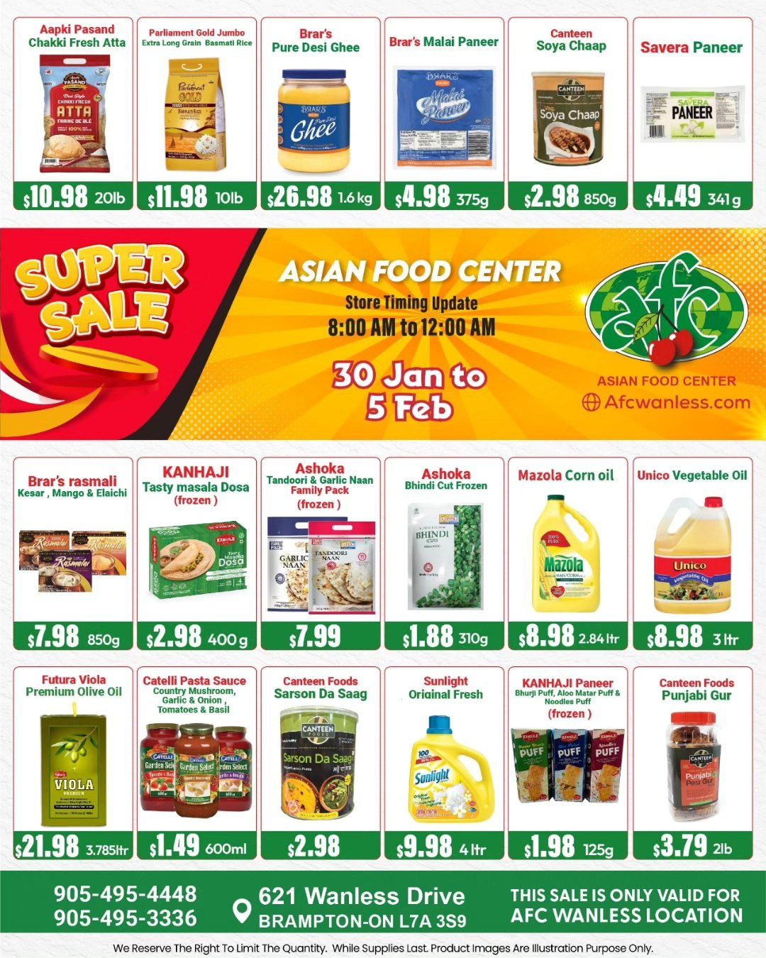 Asian Food Centre (Wanless Dr.) Flyer January 30 to February 5