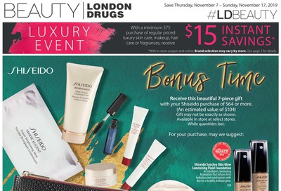 London Drugs Beauty Luxury Event Flyer November 7 to 17