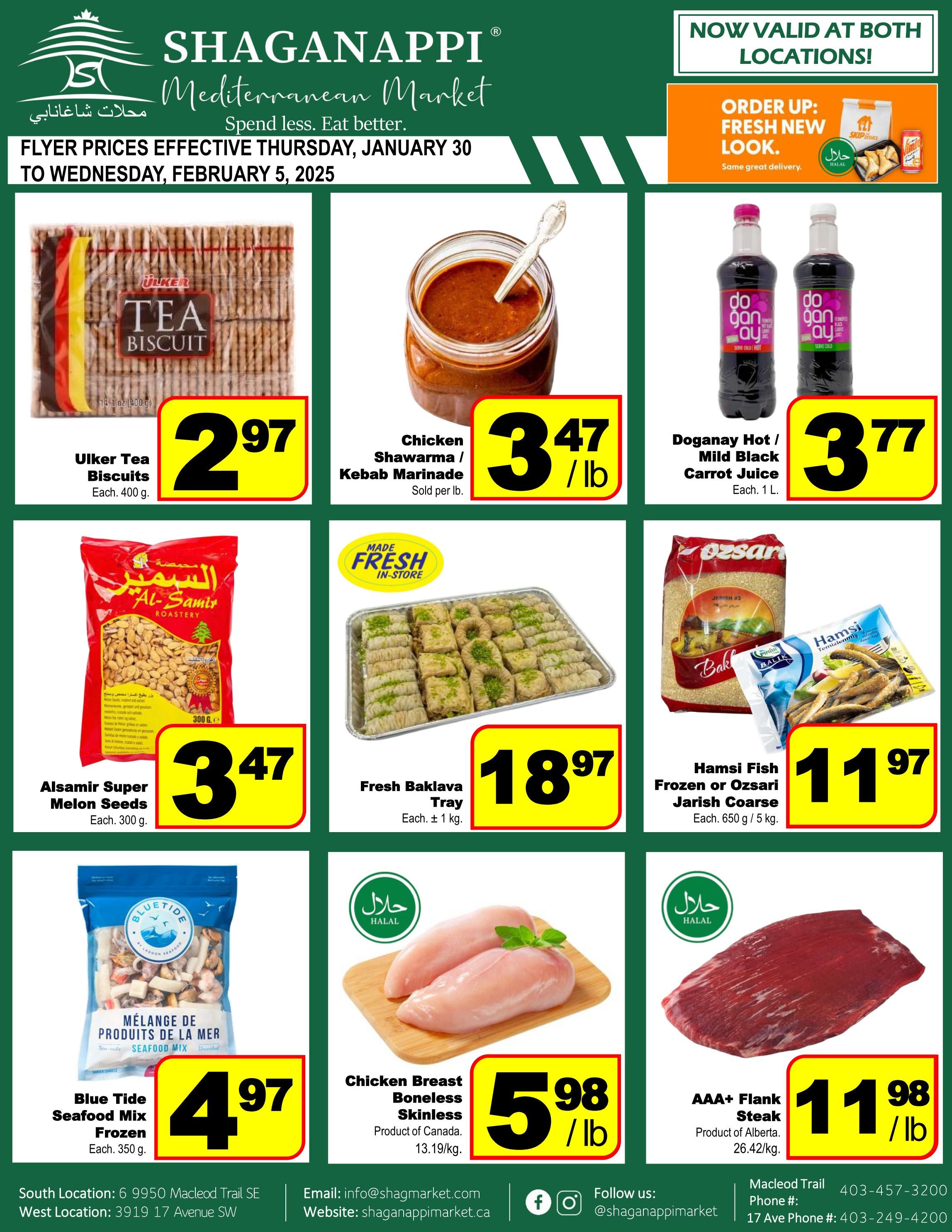 Shaganappi Mediterranean Market Flyer January 30 to February 5