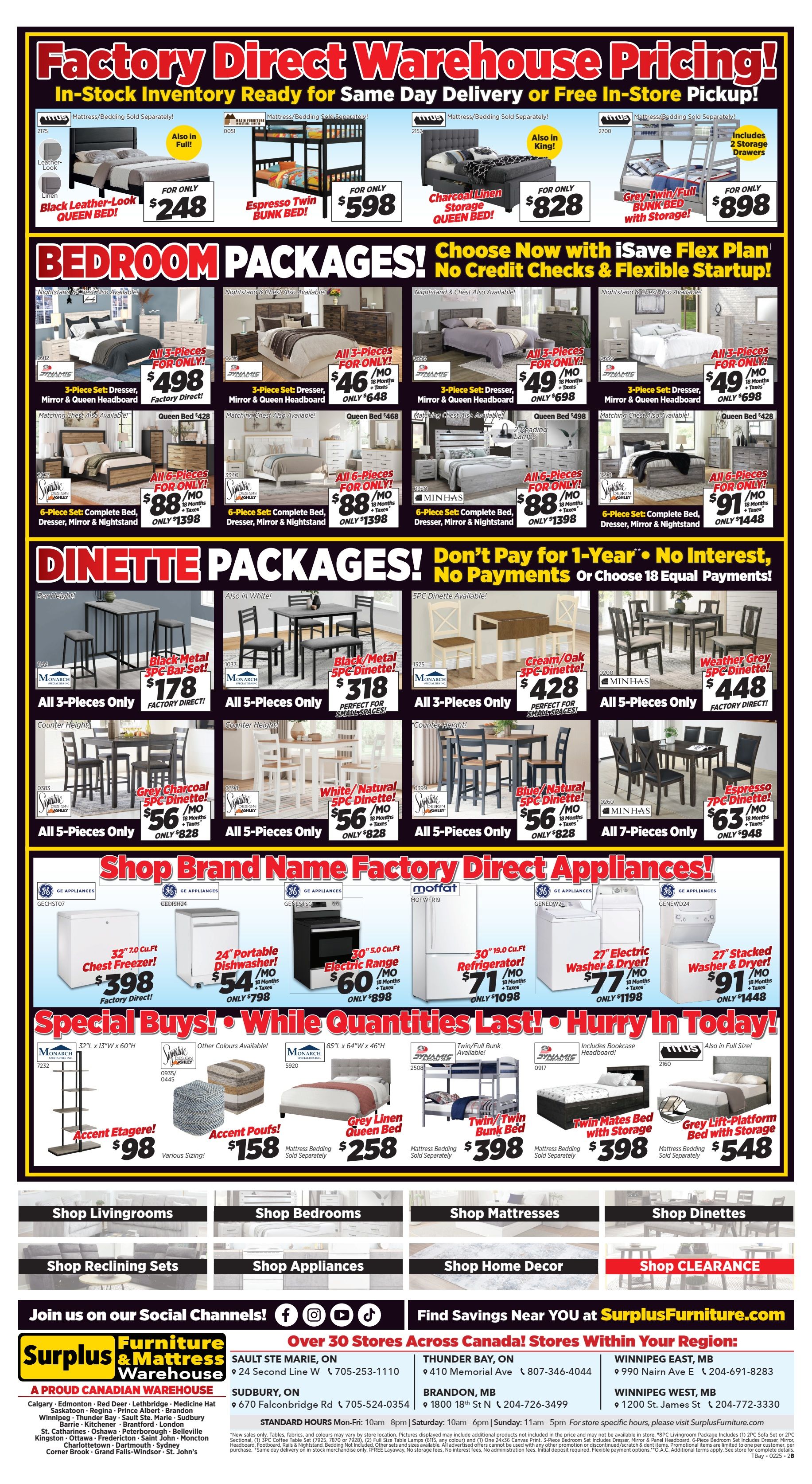 Surplus Furniture & Mattress Warehouse (Thunder Bay) Flyer February 3 to 23