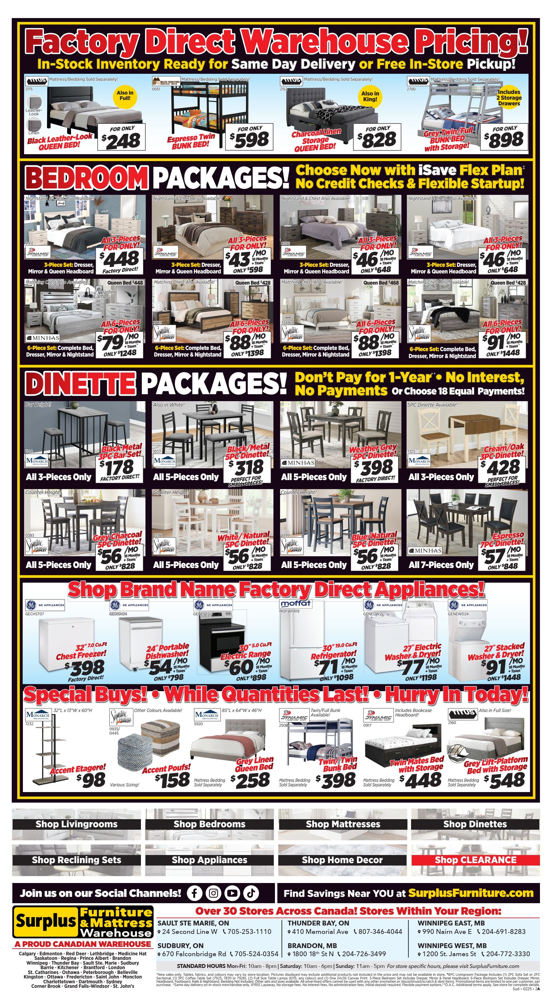 Surplus Furniture & Mattress Warehouse (Sudbury) Flyer February 3 to 23