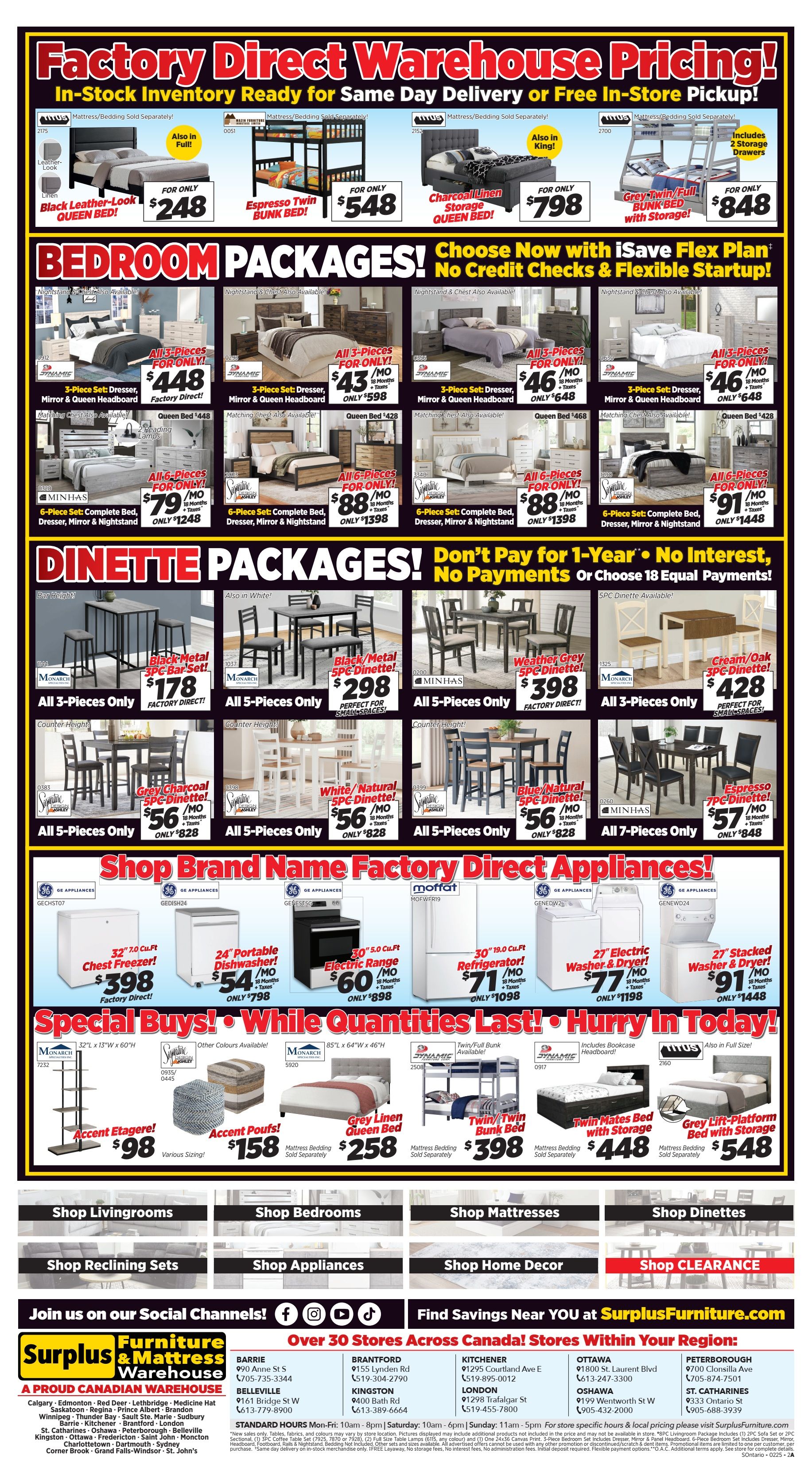 Surplus Furniture & Mattress Warehouse (S. ON) Flyer February 3 to 23