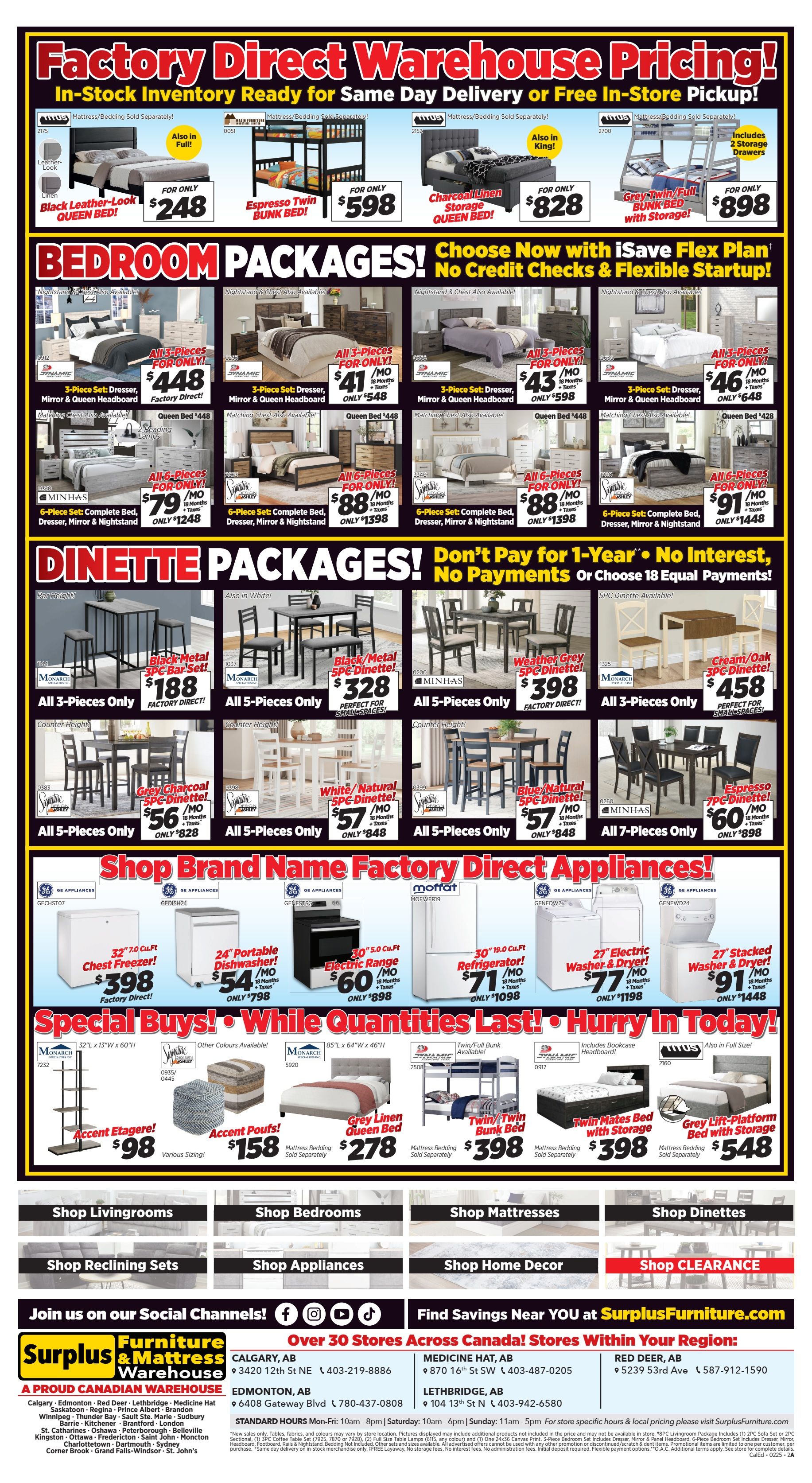 Surplus Furniture & Mattress Warehouse (Red Deer) Flyer February 3 to 23