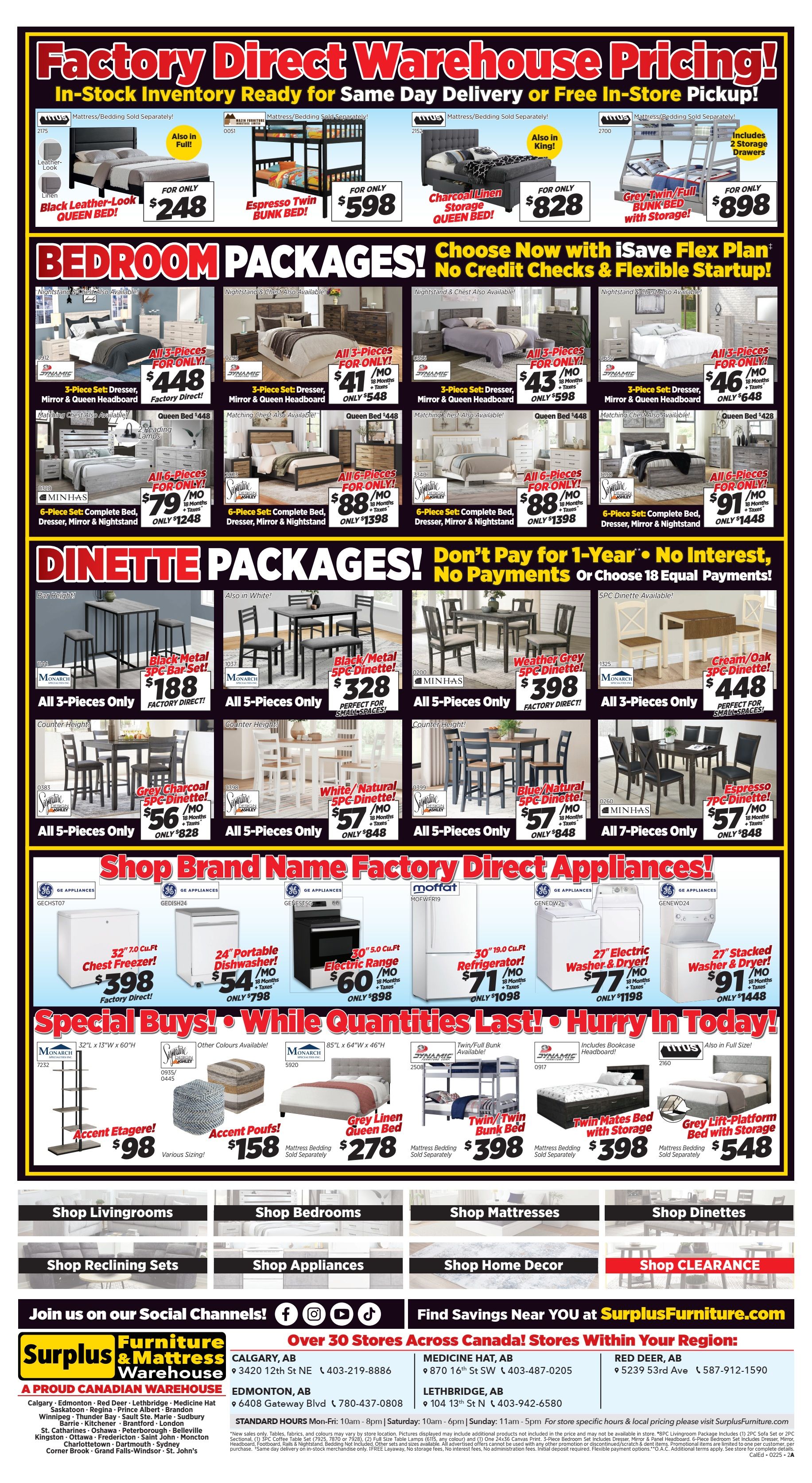 Surplus Furniture & Mattress Warehouse (Calgary, Edmonton) Flyer February 3 to 23