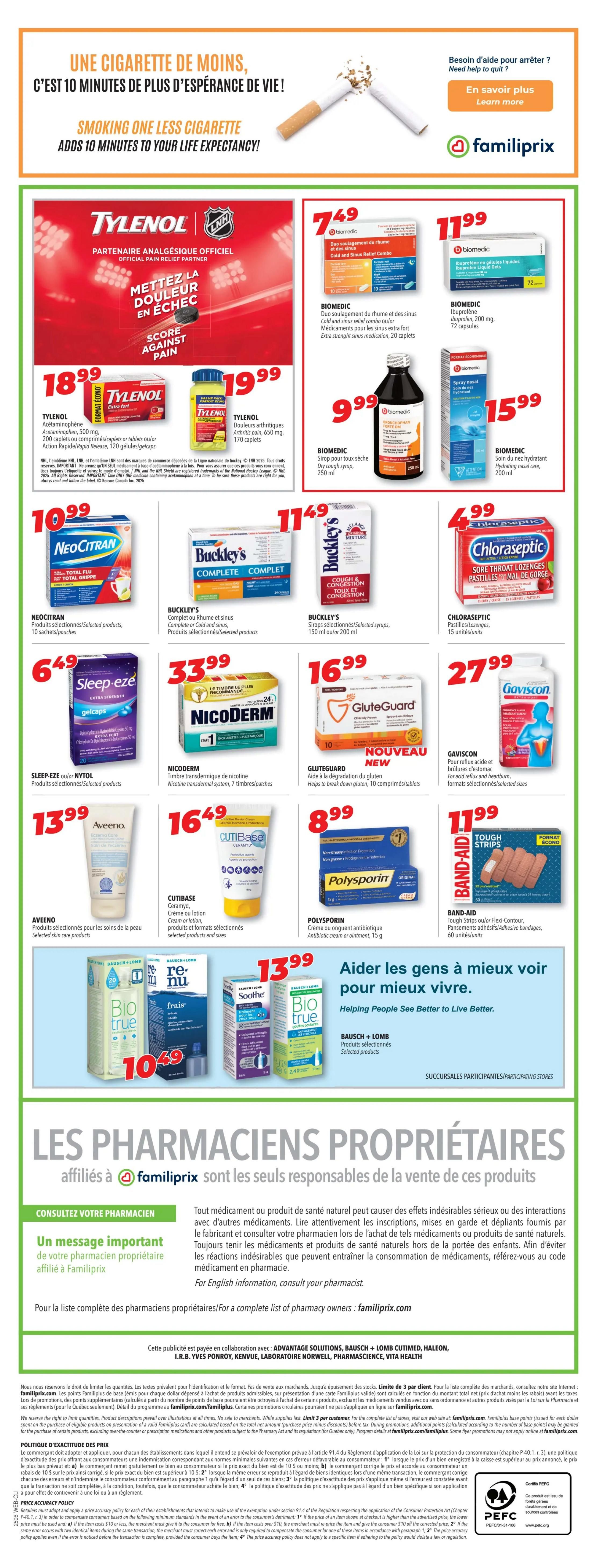 Familiprix Clinique Flyer February 6 to 12
