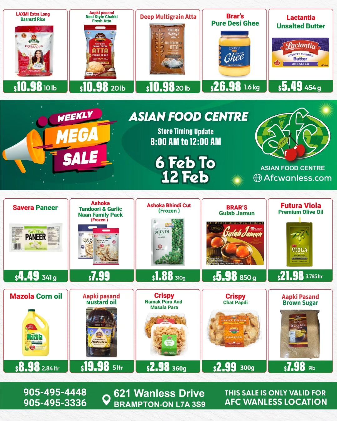 Asian Food Centre (Wanless Dr.) Flyer February 6 to 12