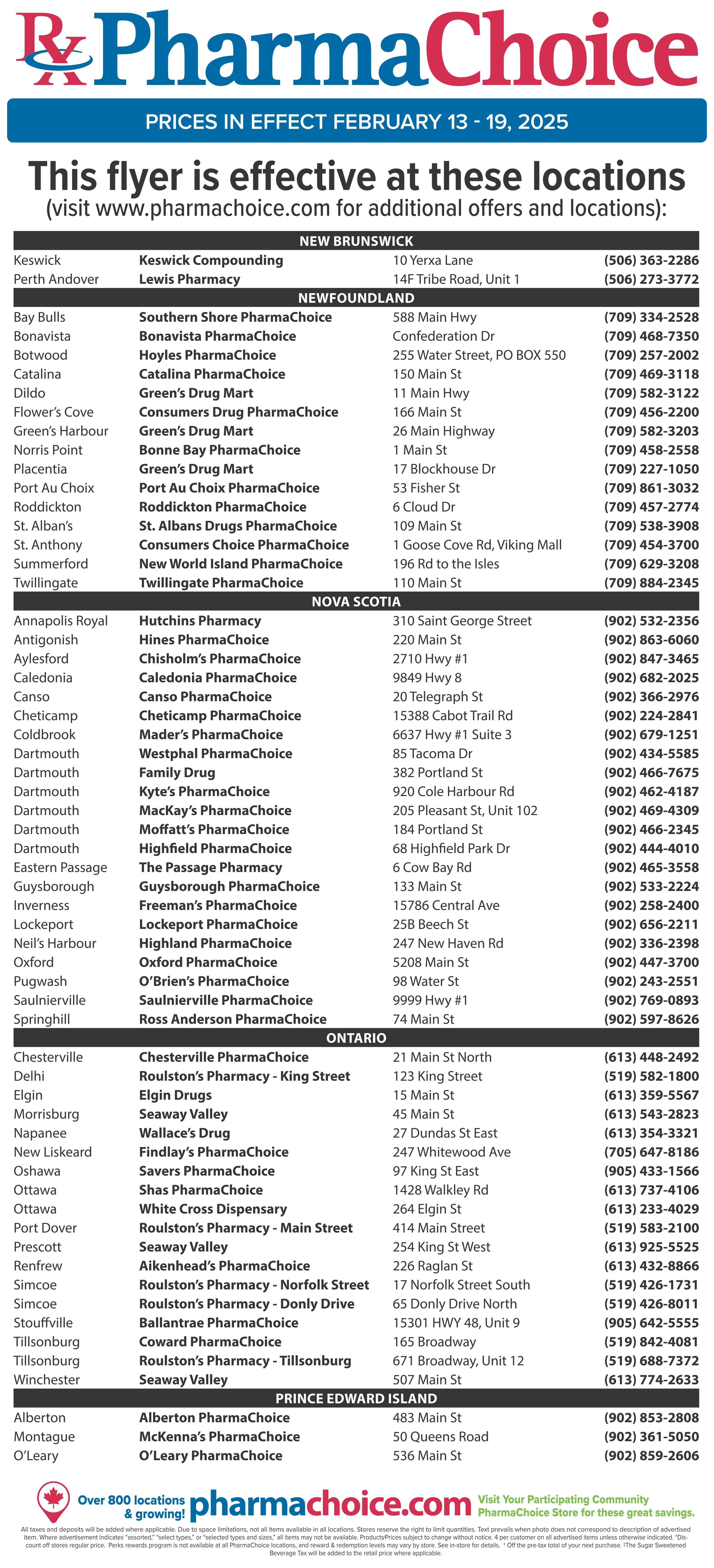 PharmaChoice (ON & Atlantic) Flyer February 13 to 19
